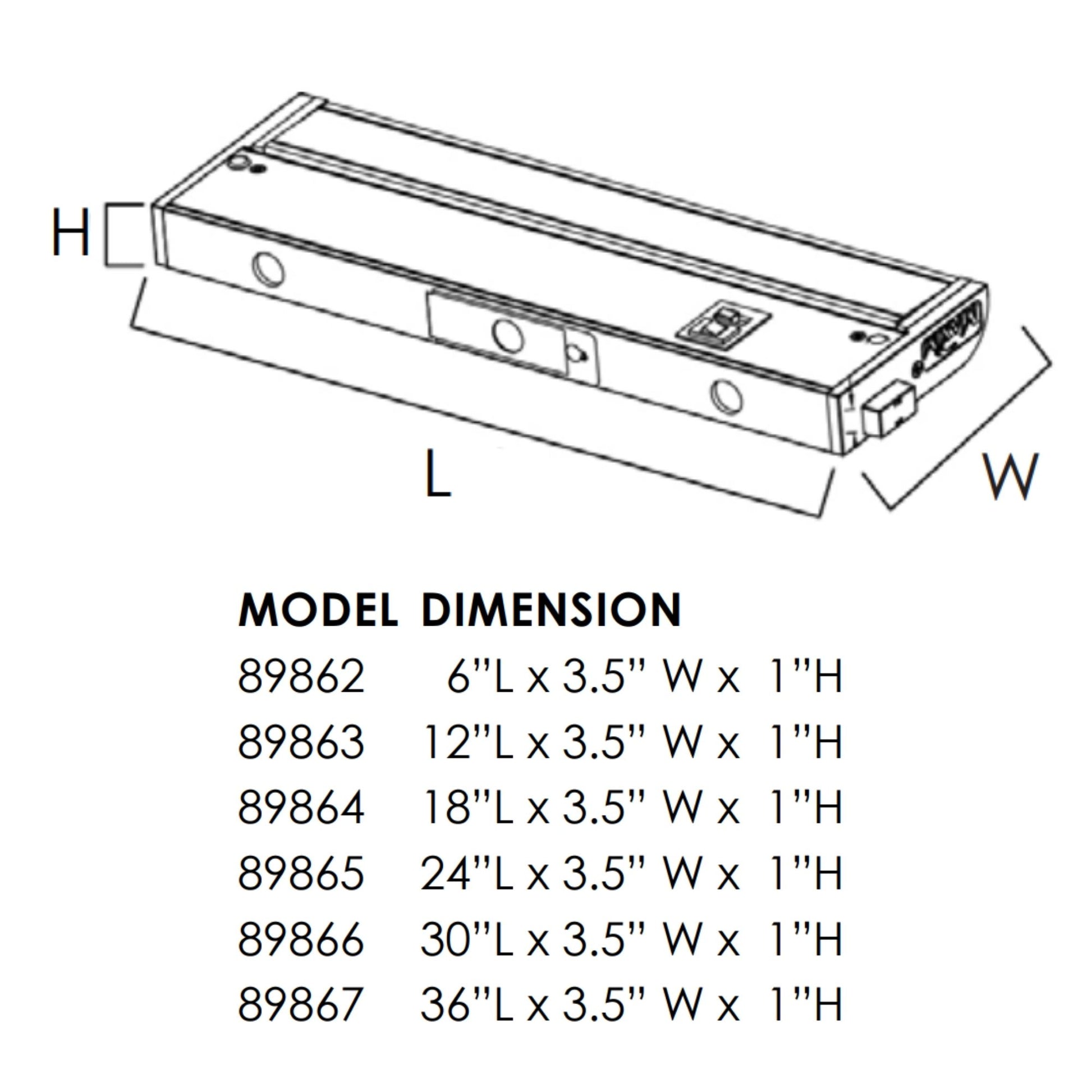 CounterMax 5K 24 Inch LED Under Cabinet Light, 2700K to 5000K, 1560 Lumens, 120V, White - Bees Lighting