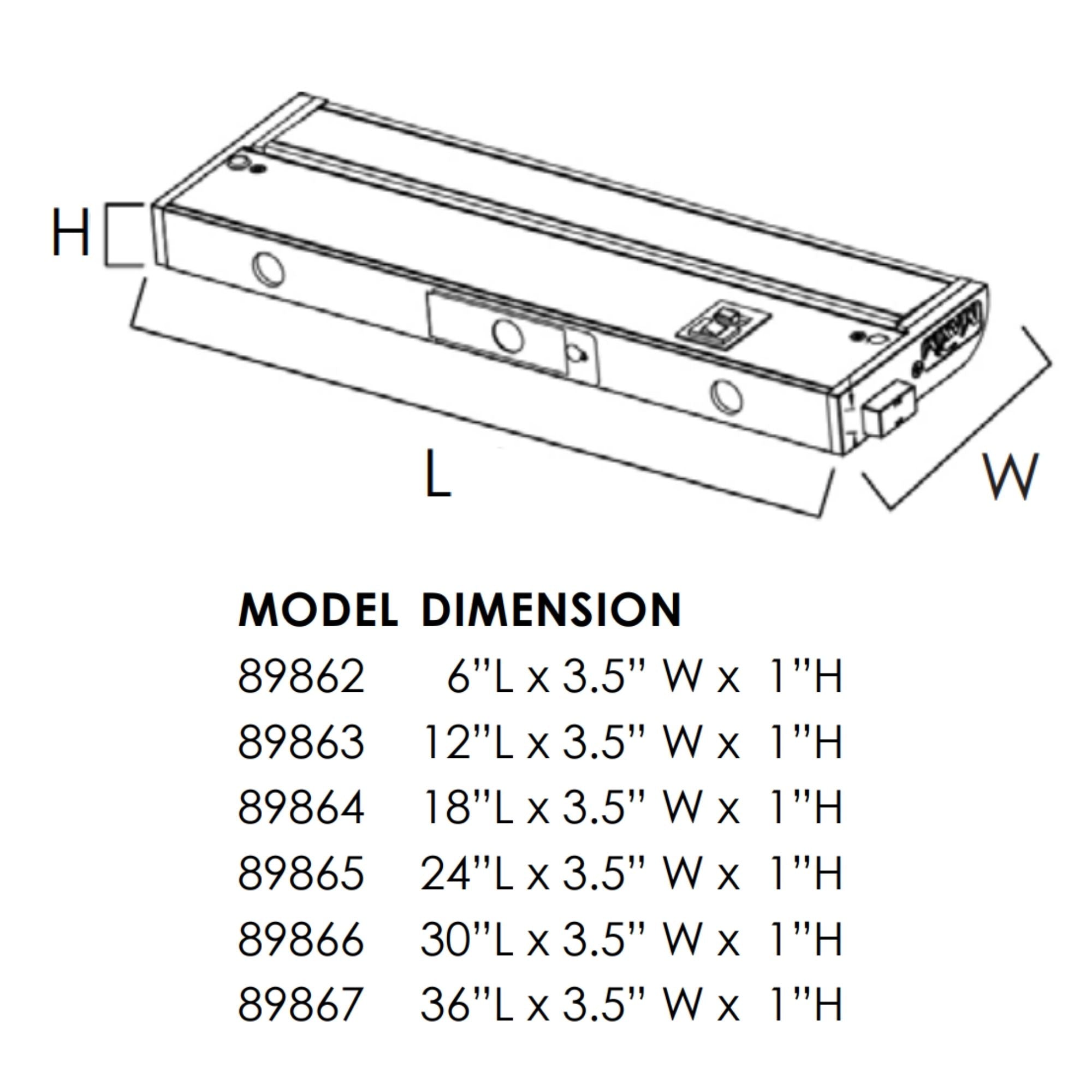 CounterMax 5K 18 Inch LED Under Cabinet Light, 2700K to 5000K, 1200 Lumens, 120V, Bronze
