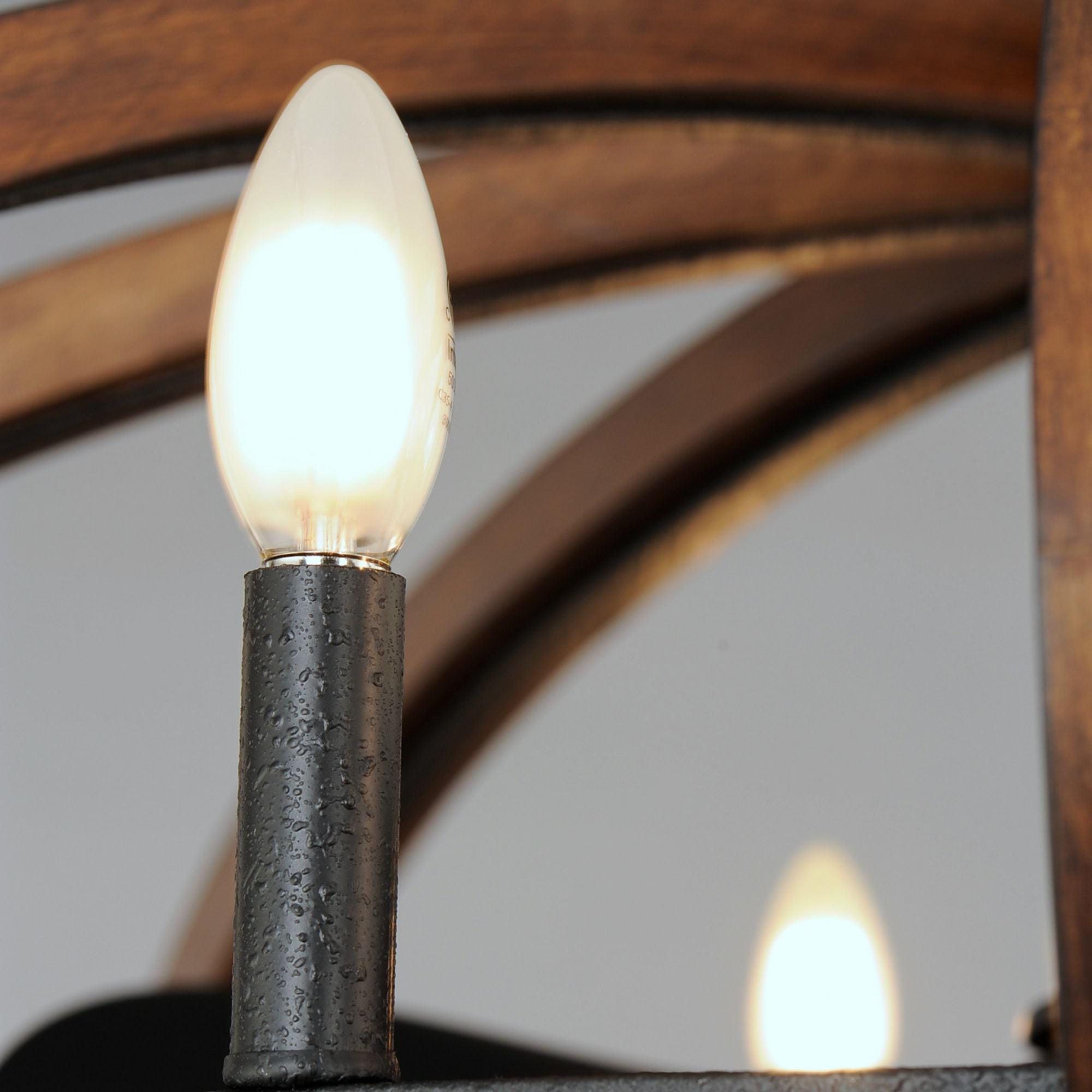 Maxim Lighting - Bodega Bay 8-Light Wifi-Enabled LED Fandelight 36 Inch Antique Pecan and Anthracite Finish | Bees Lighting