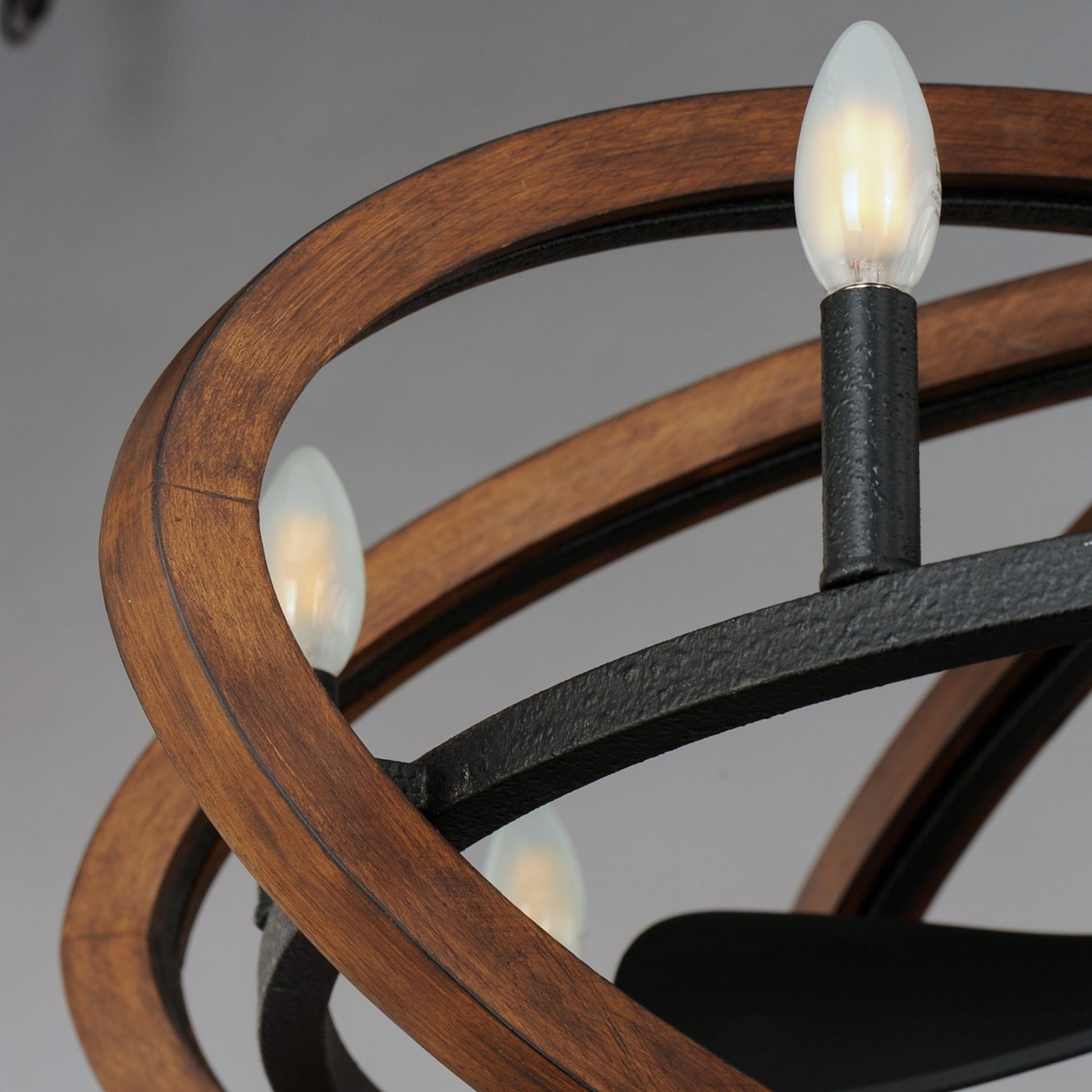 Maxim Lighting - Bodega Bay 8-Light Wifi-Enabled LED Fandelight 36 Inch Antique Pecan and Anthracite Finish | Bees Lighting