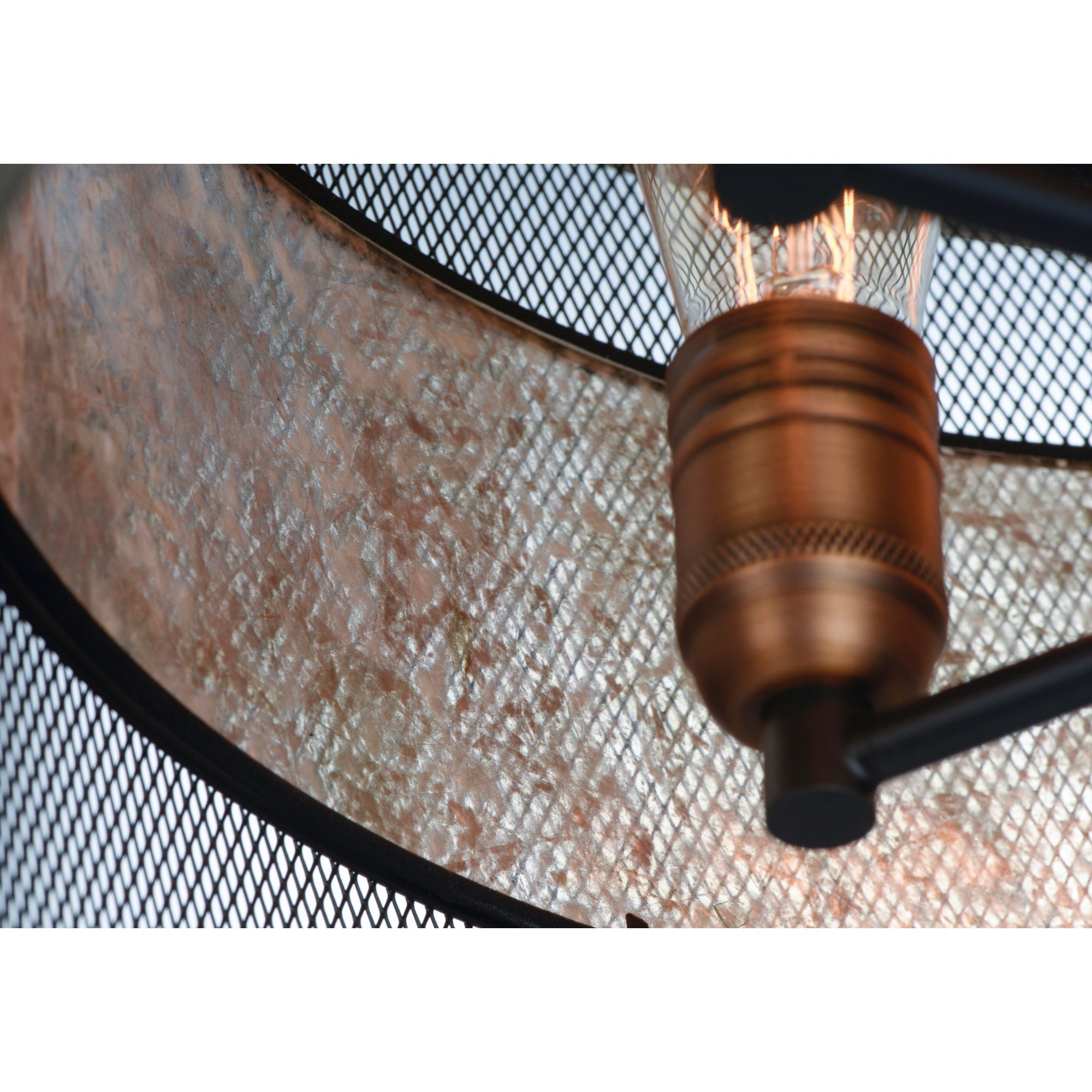 Boundry 17" 3 Lights Semi flush Mount, Black finish
