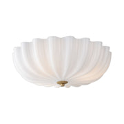 Bundt 15" 3-Light Wall Sconce / Flush Mount, White Finish