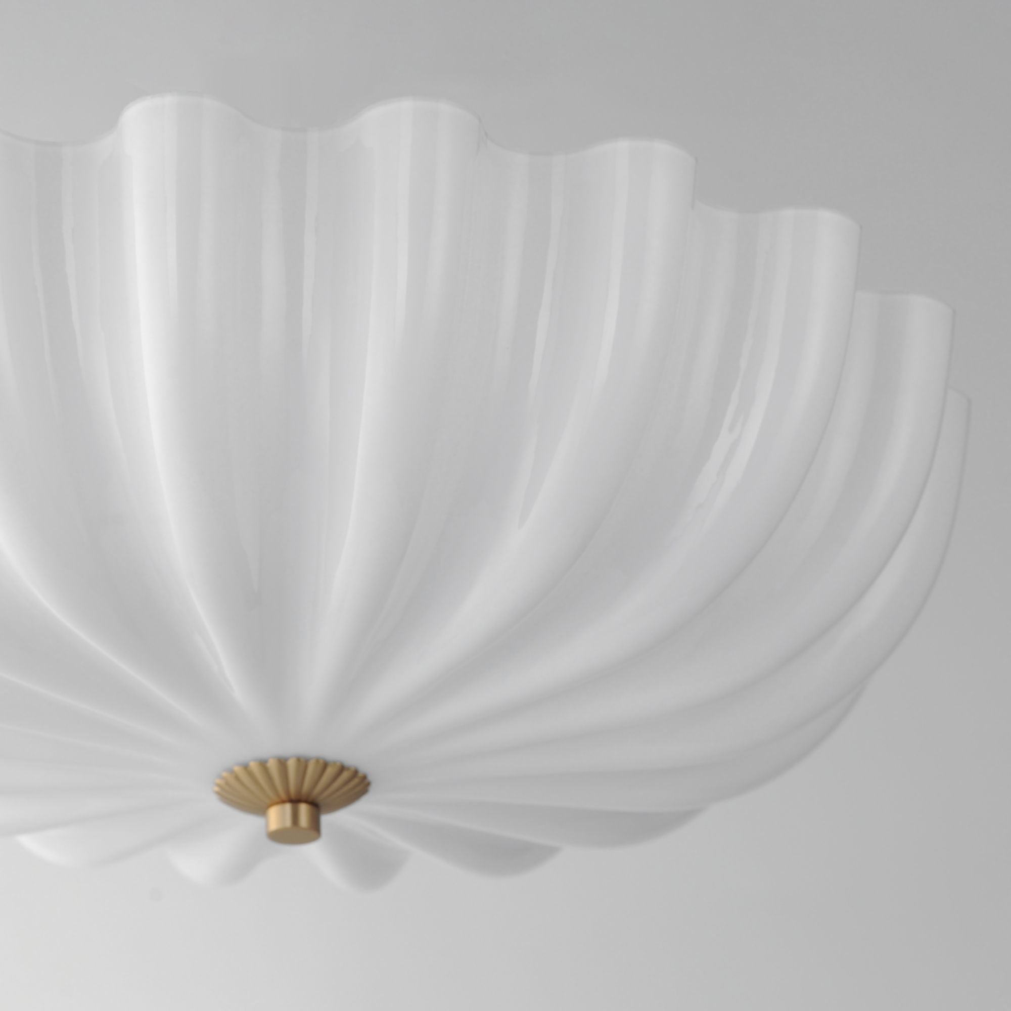 Bundt 15" 3-Light Wall Sconce / Flush Mount, White Finish