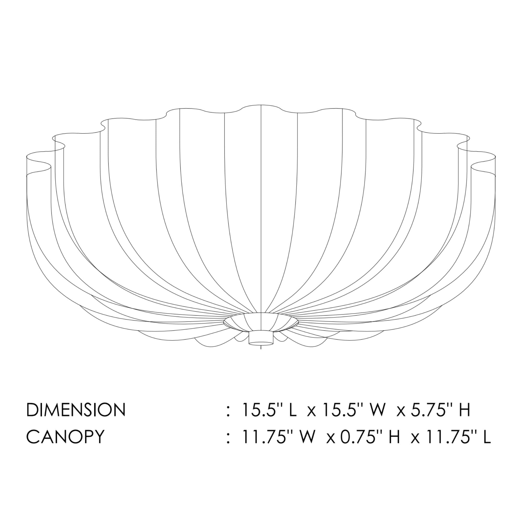 Bundt 15" 3-Light Wall Sconce / Flush Mount, White Finish