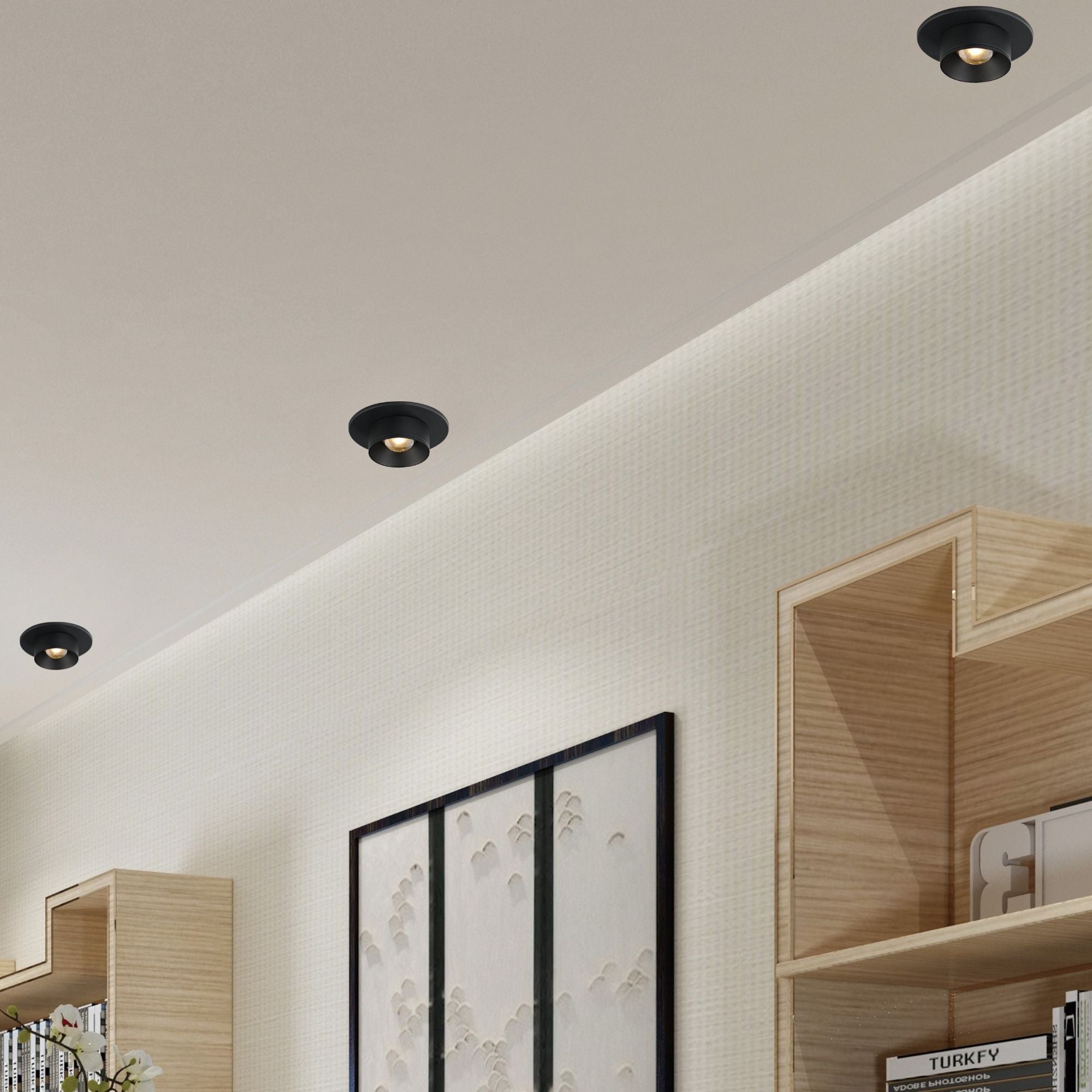 Caldera 3" LED Flush Mount, Black Finish