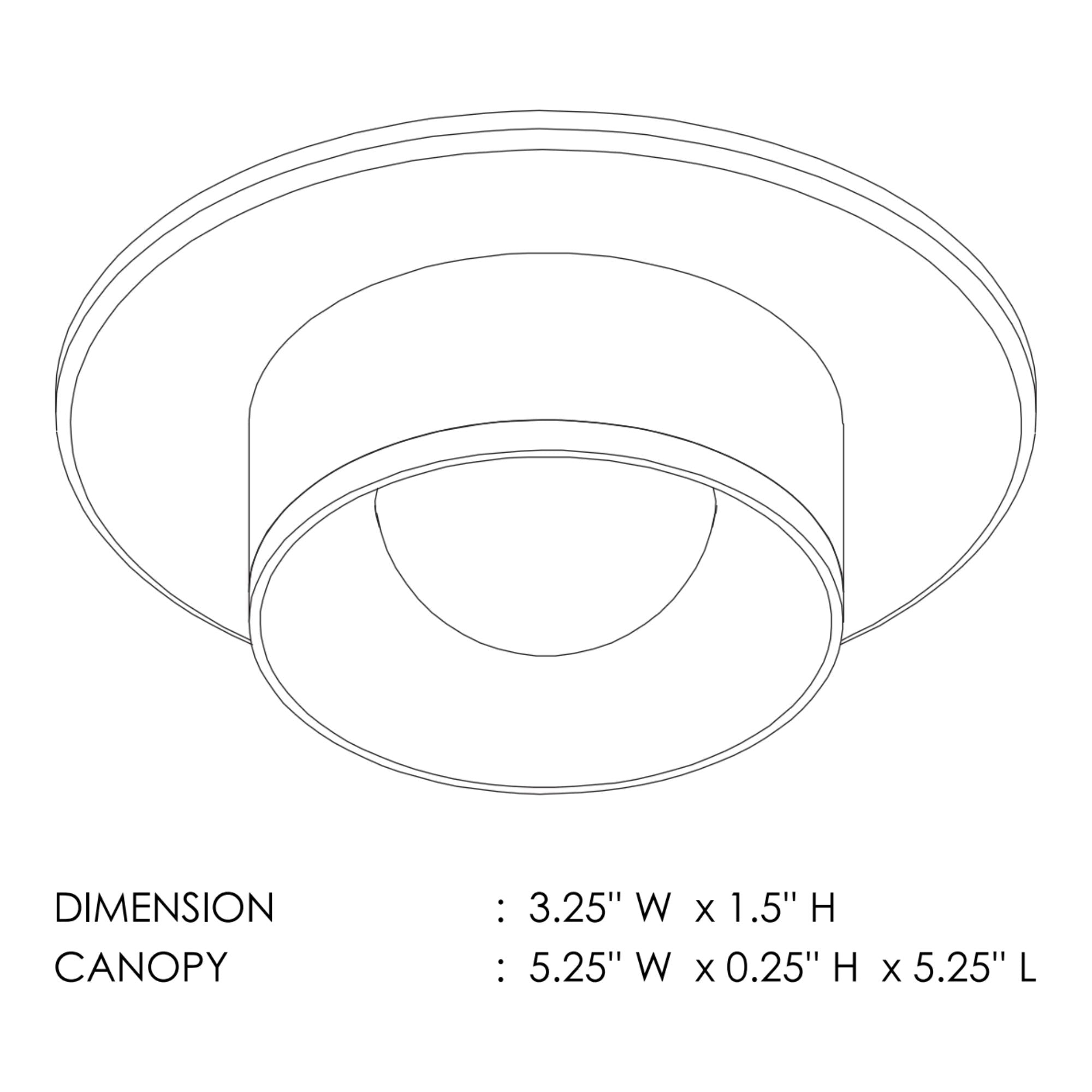Caldera 3" LED Flush Mount, Black Finish