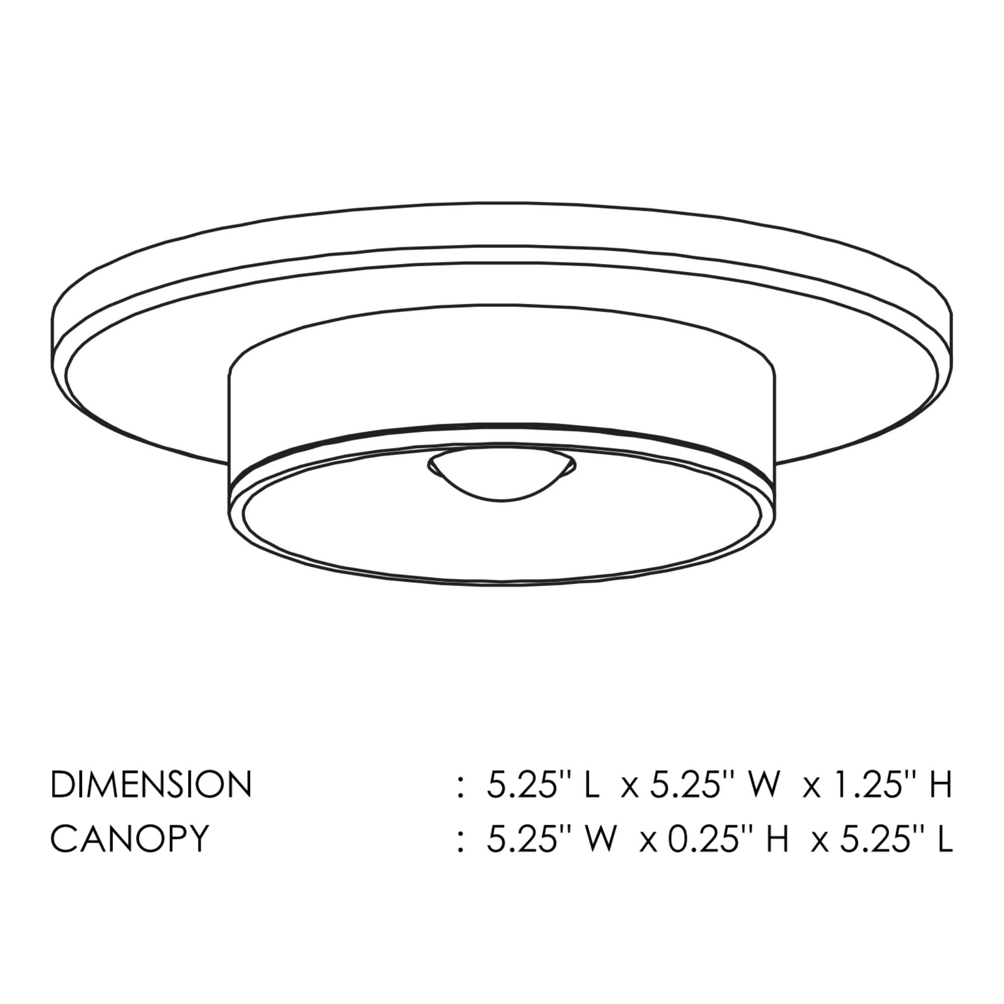 Caldera 5" LED Flush Mount, White Finish