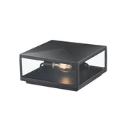 Catalina 13" 2-Light Outdoor Column Light / Deck Cap Lantern, Dark Bronze Finish