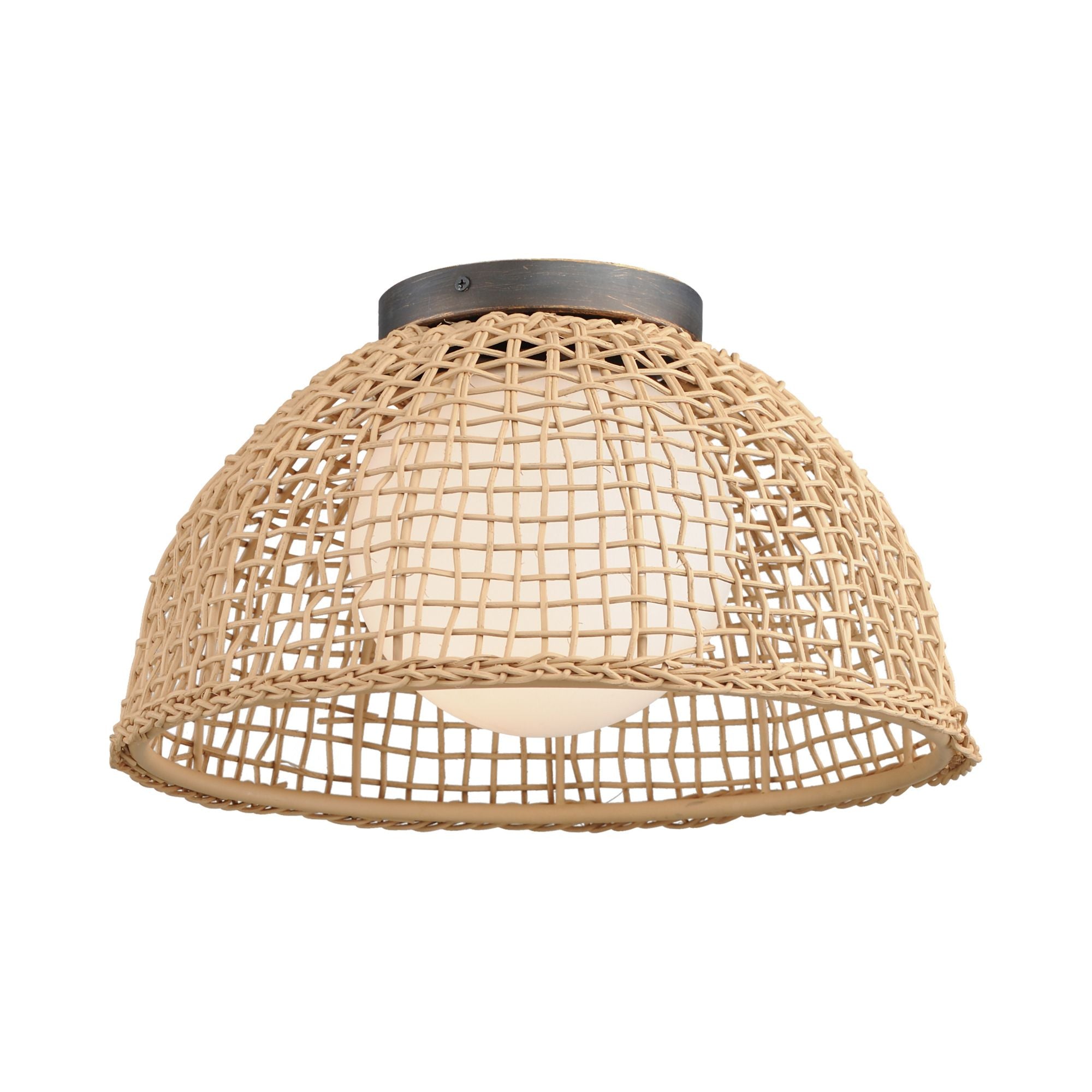 Cestino 16" Flush Mount, Antique Bronze Finish