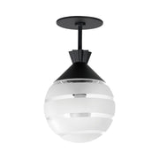 Copacabana 13" Semi-Flush / Pendant, Black Finish