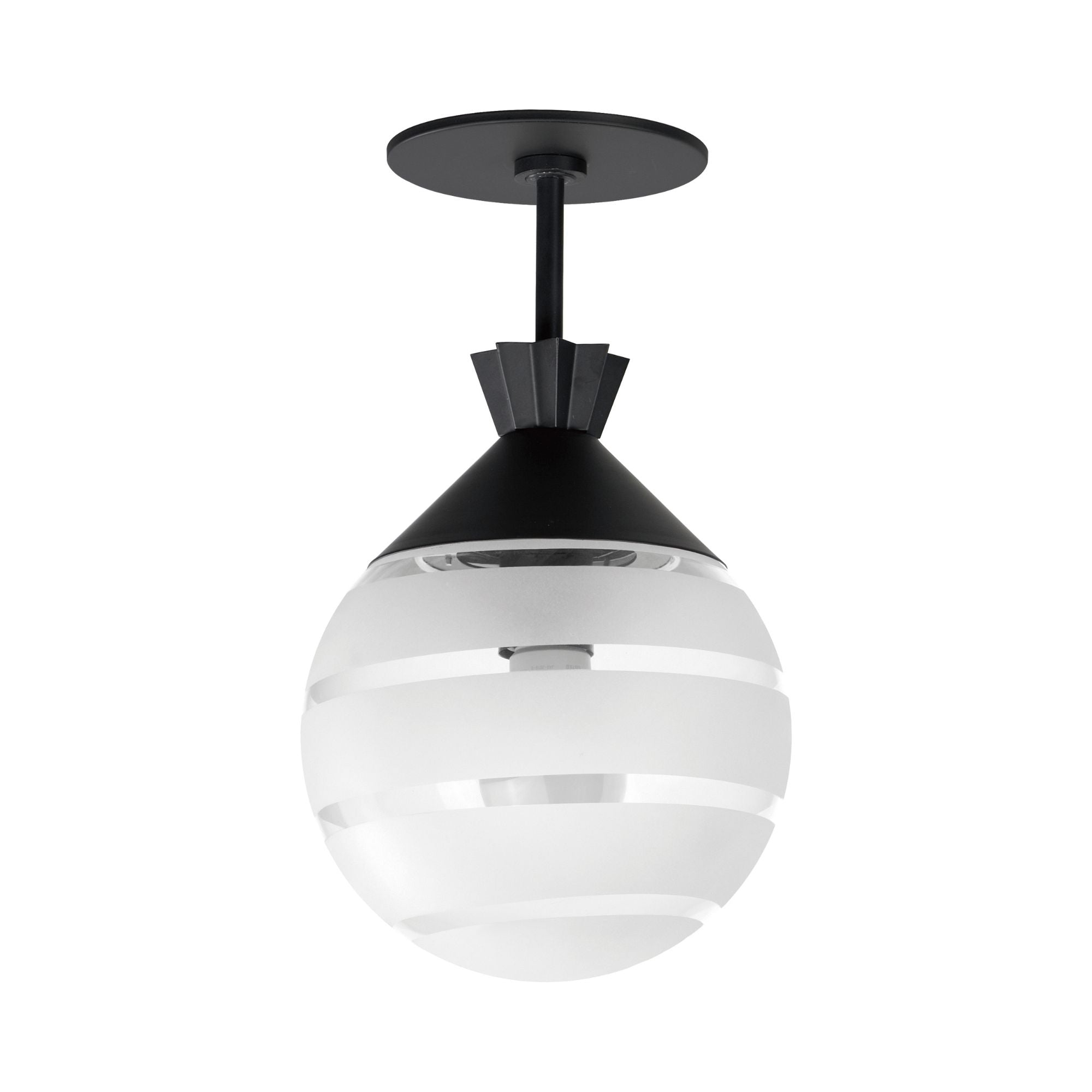 Copacabana 13" Semi-Flush / Pendant, Black Finish