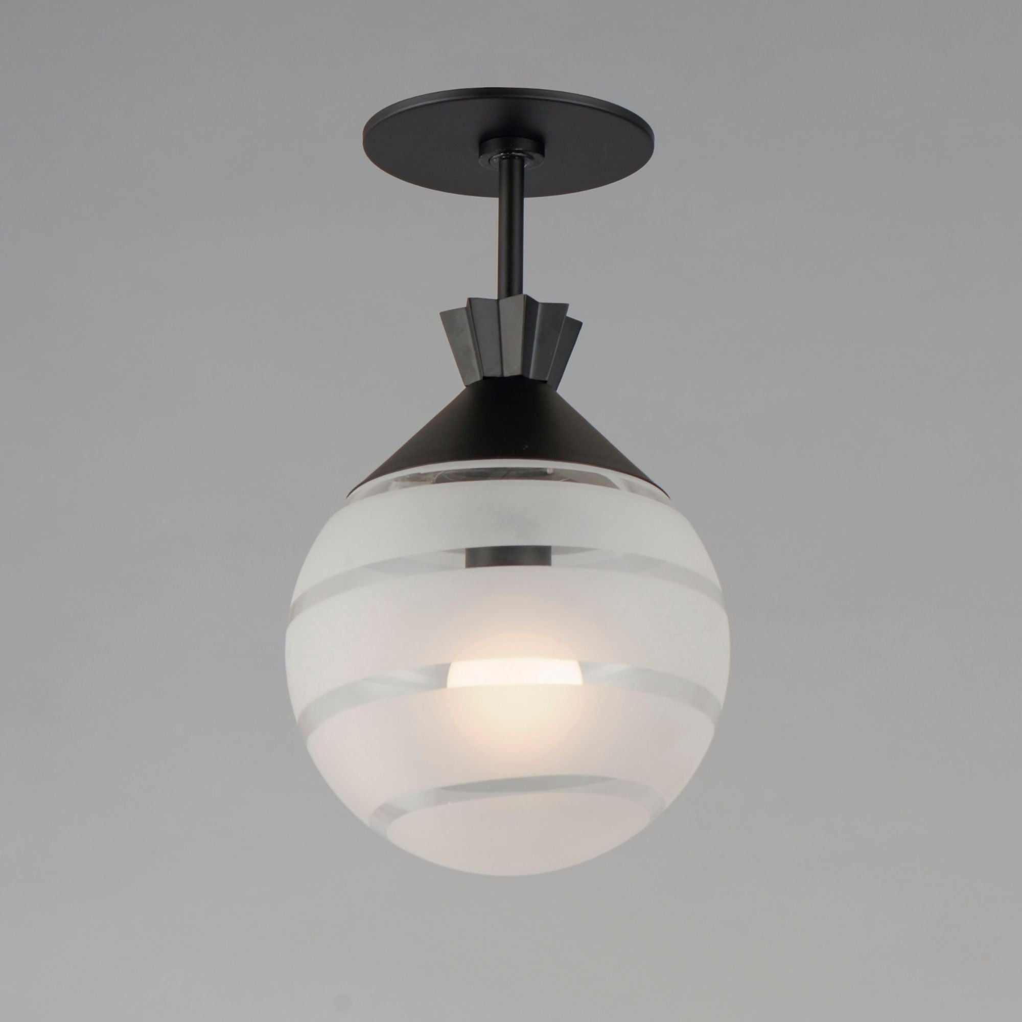 Copacabana 13" Semi-Flush / Pendant, Black Finish