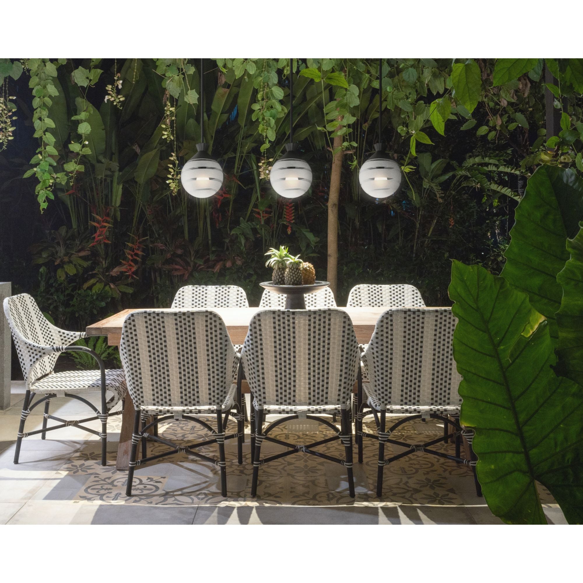 Copacabana 13" Semi-Flush / Pendant, Black Finish