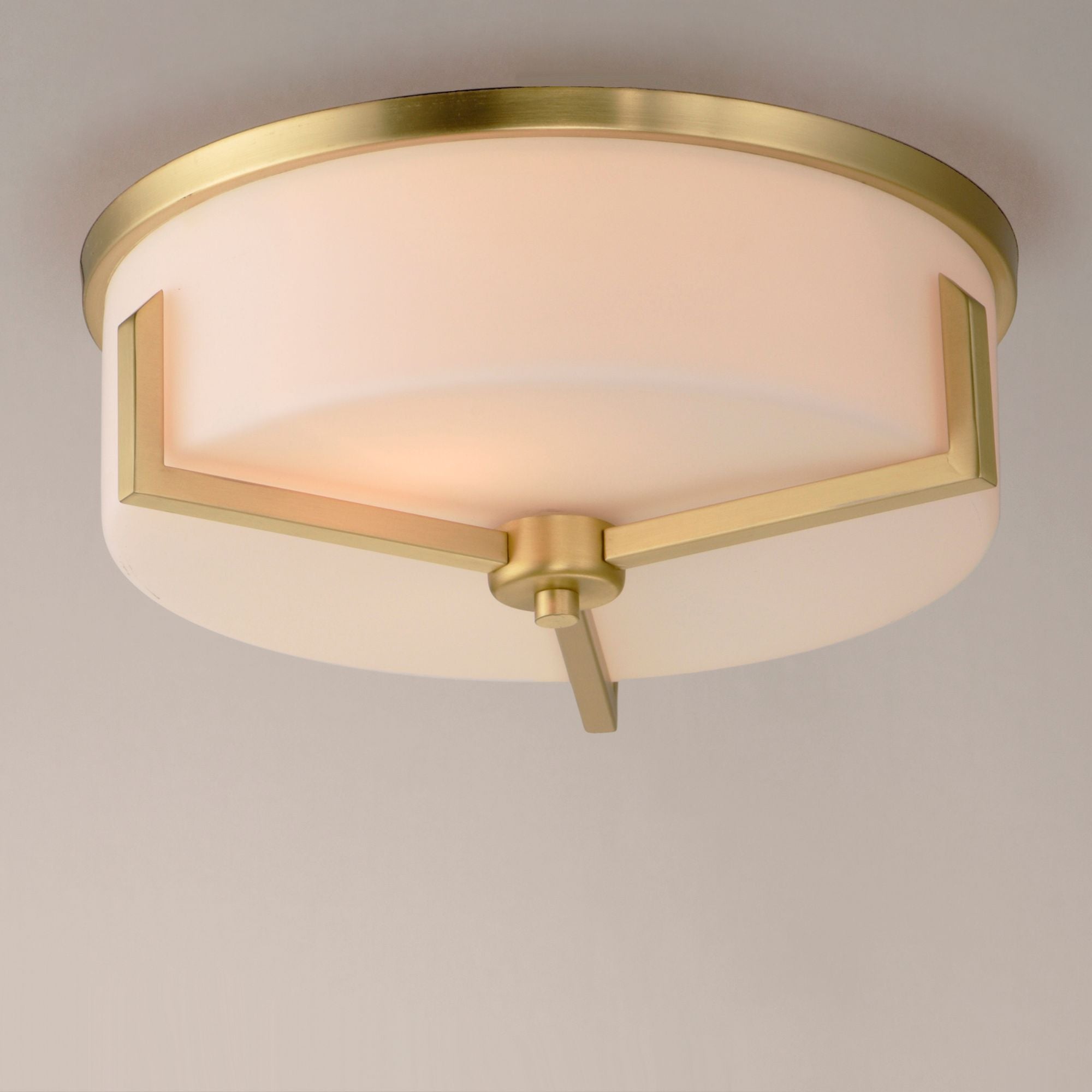 Dart 14" Flush Mount Lights, Brass Finish
