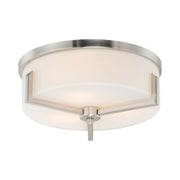 Dart 14" Flush Mount Lights, Nickel Finish