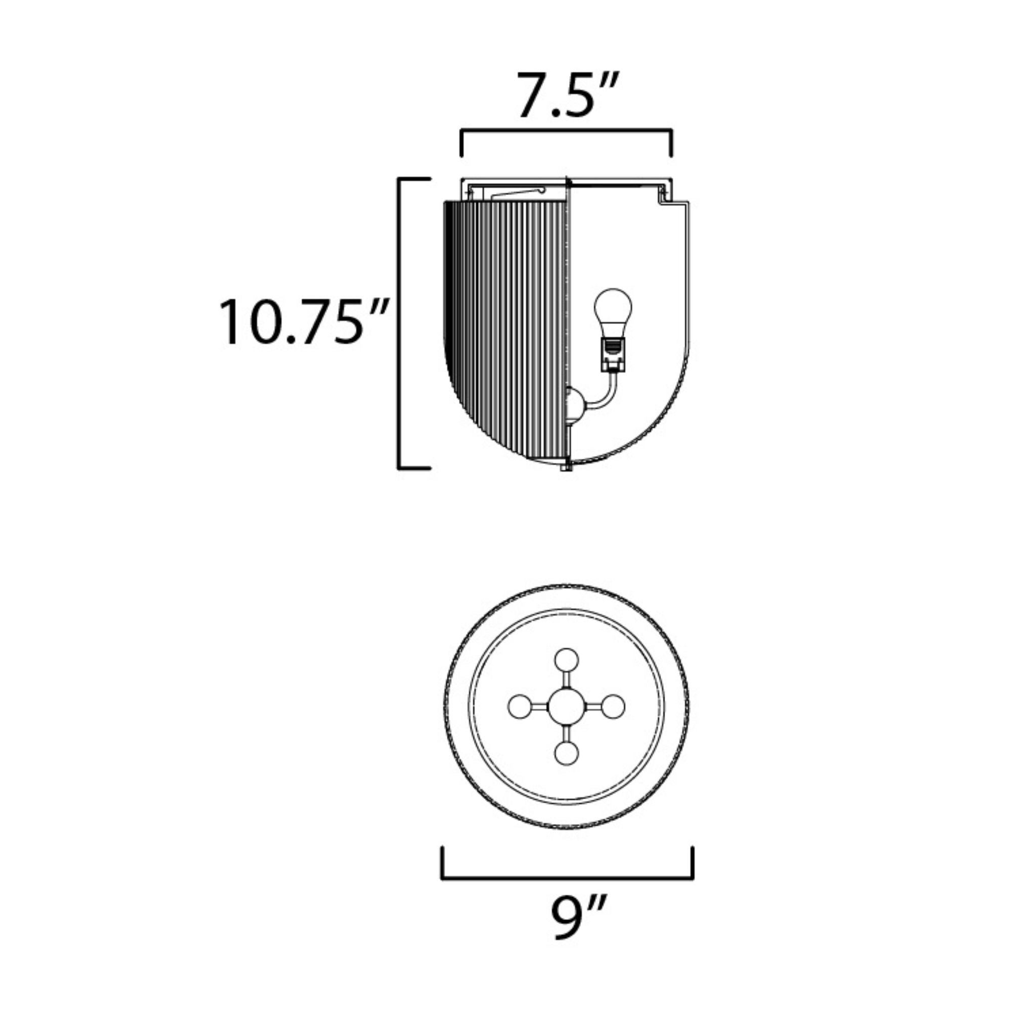 Chateau 11" Flush Mount, Black Finish