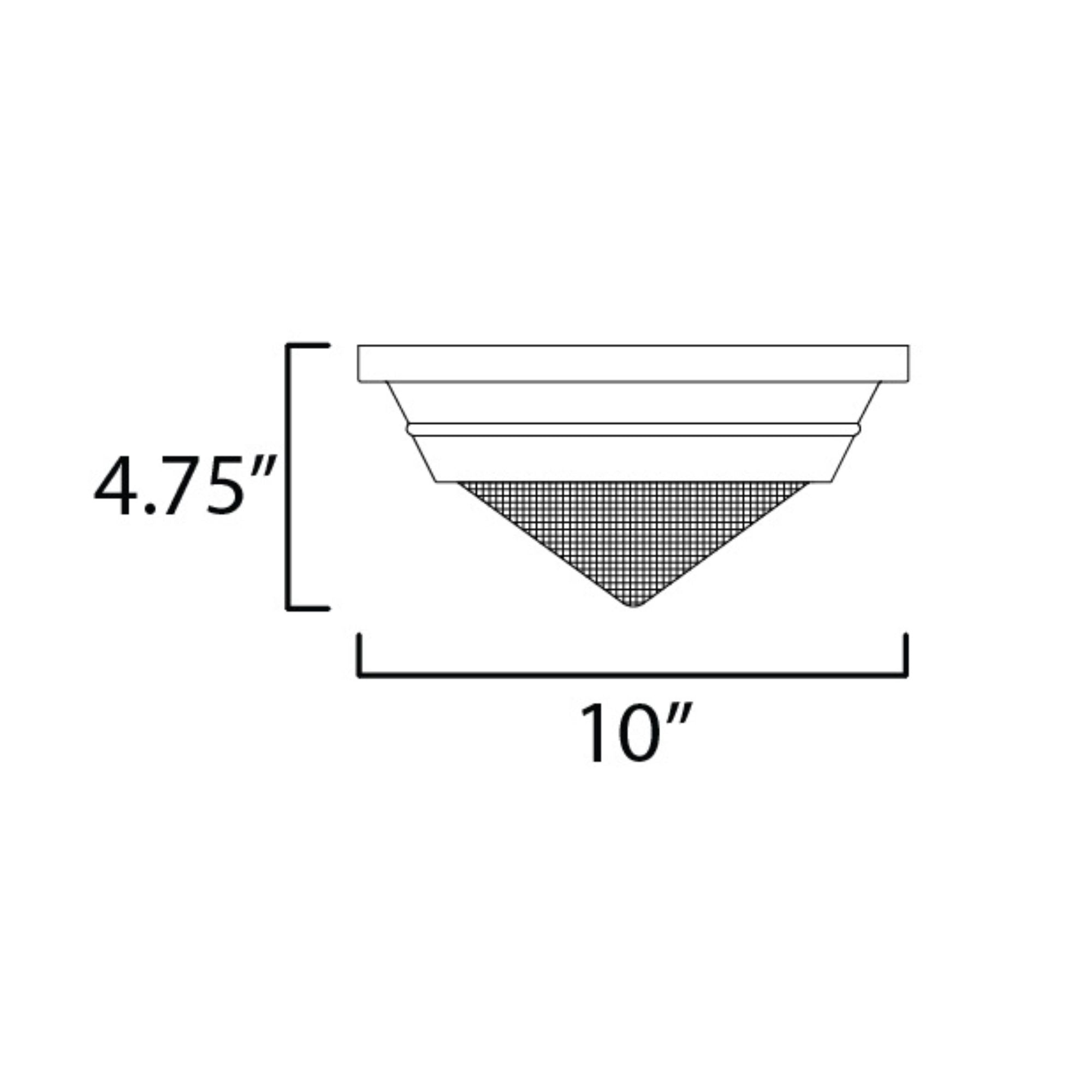 Hargreaves 10" Flush Mount, Black Finish