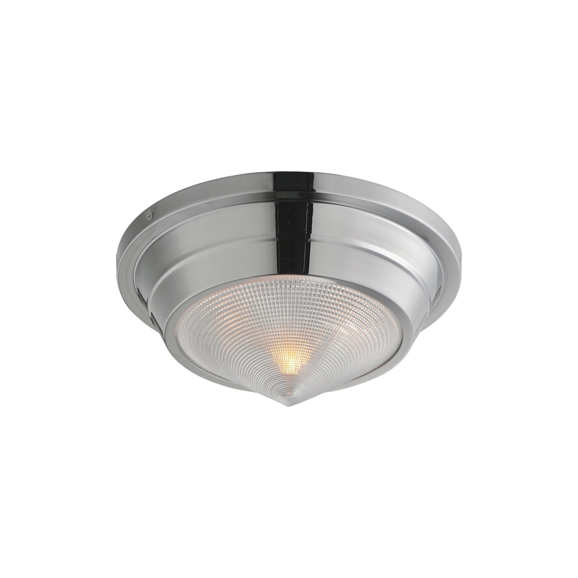 Hargreaves 10" Flush Mount, Polished Nickel Finish