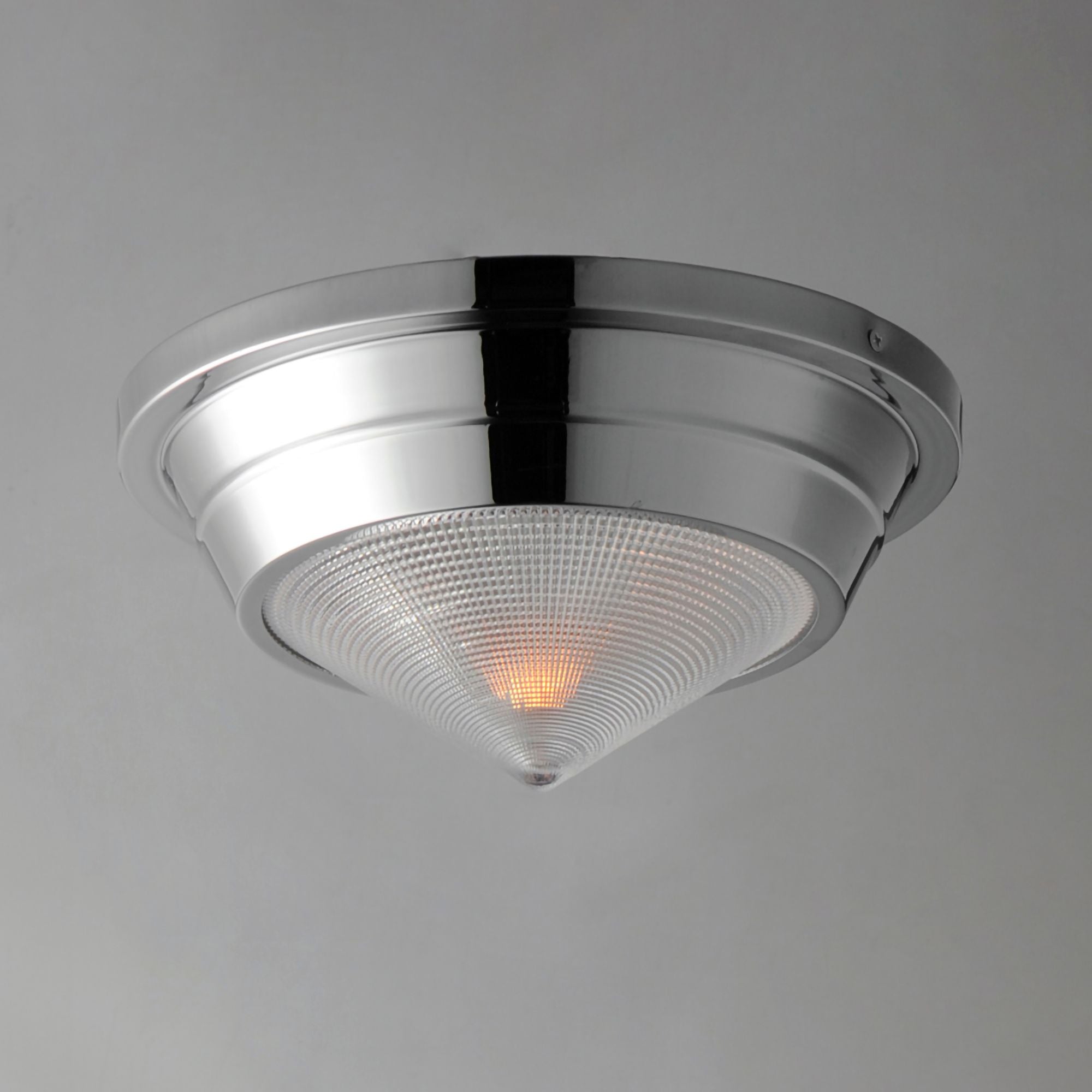 Hargreaves 10" Flush Mount, Polished Nickel Finish