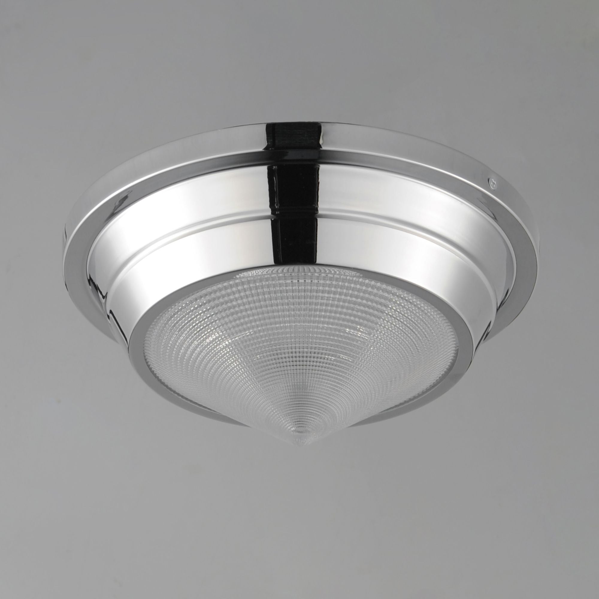 Hargreaves 10" Flush Mount, Polished Nickel Finish