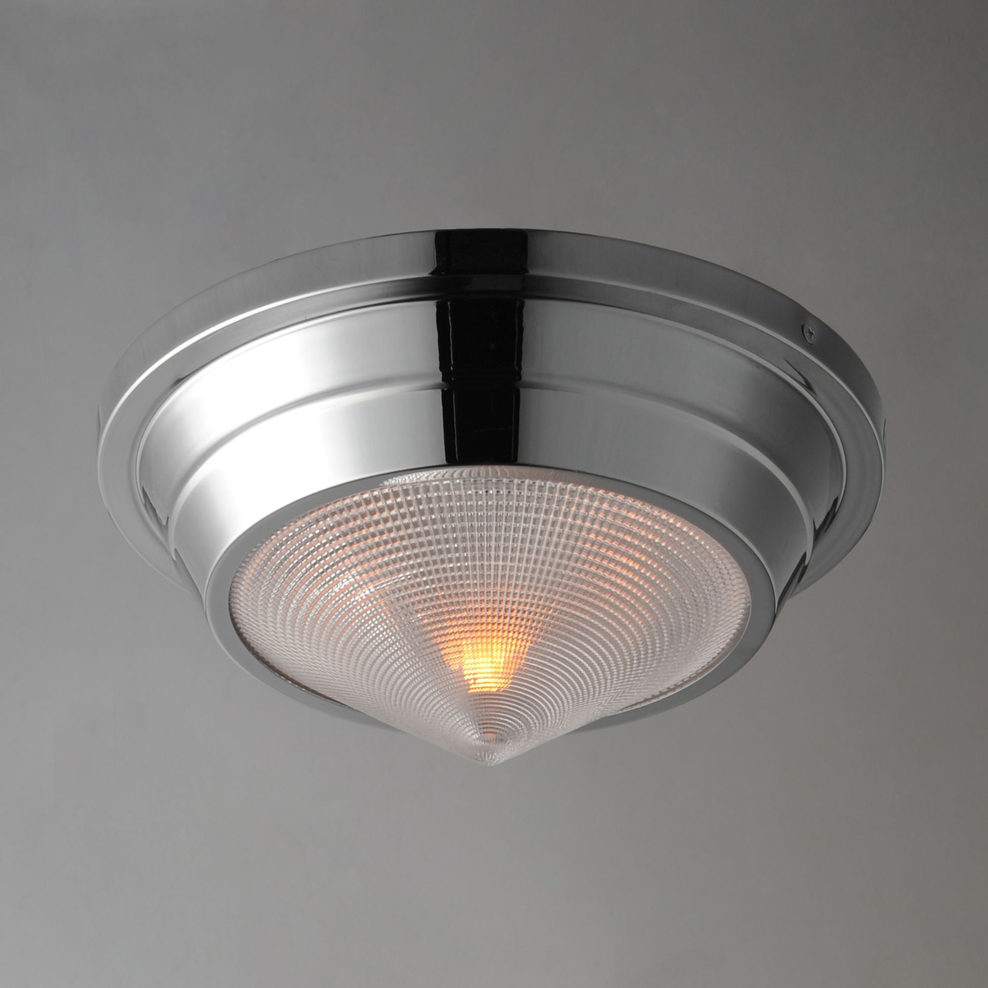 Hargreaves 10" Flush Mount, Polished Nickel Finish