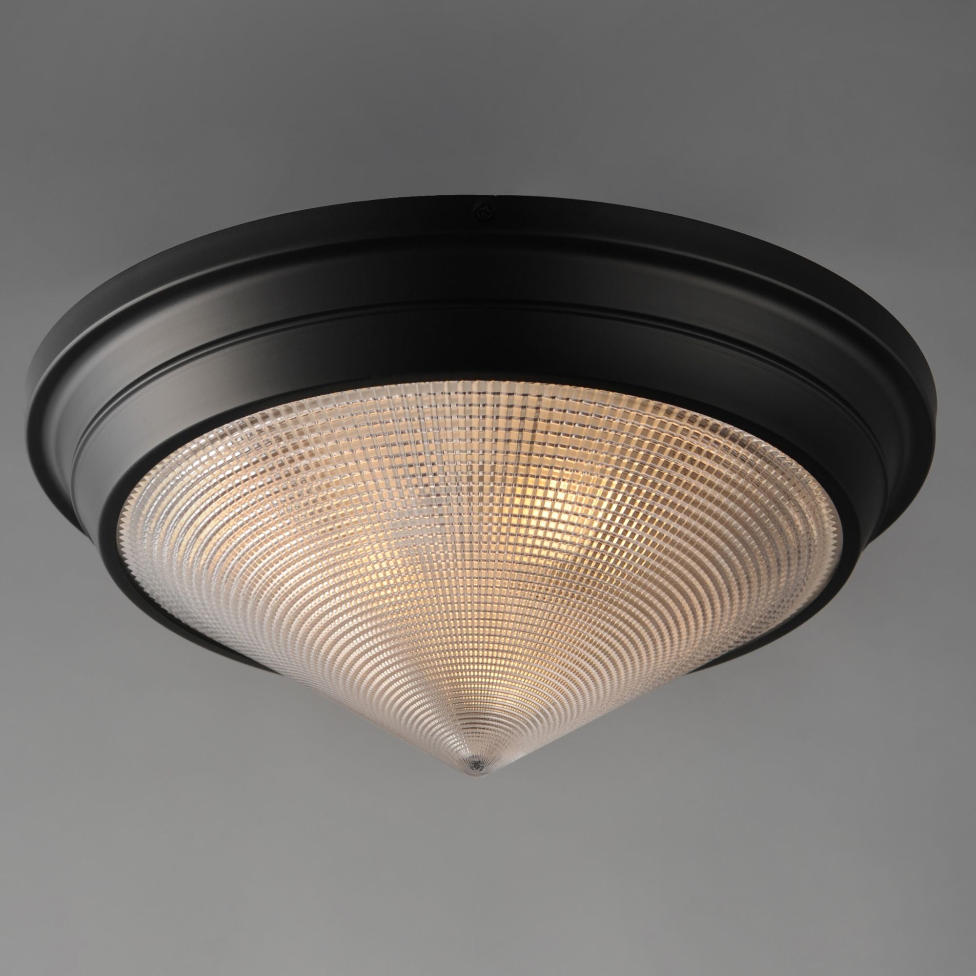 Hargreaves 17" 3-Light Flush Mount, Black Finish