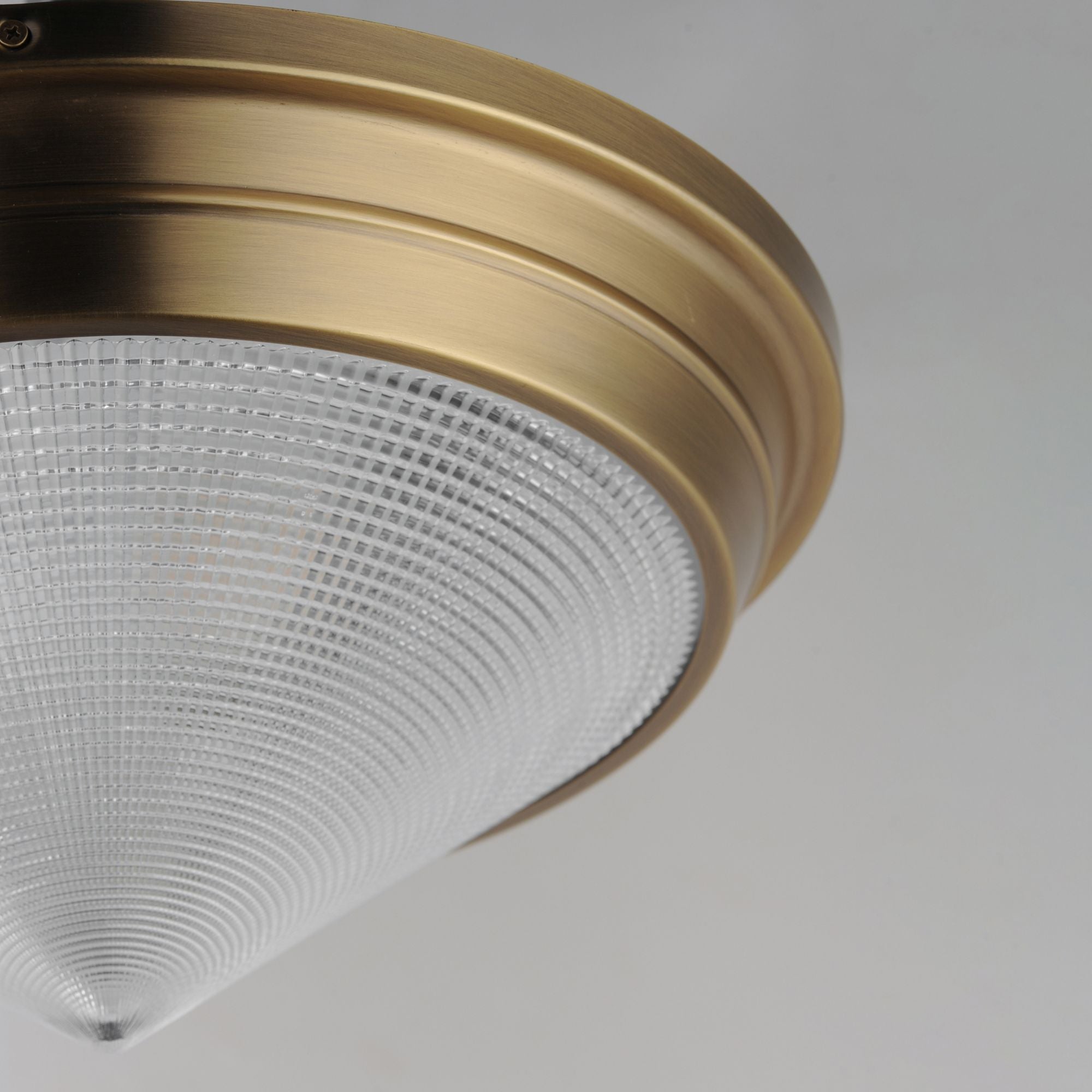 Hargreaves 17" 3-Light Flush Mount, Natural Aged Brass Finish