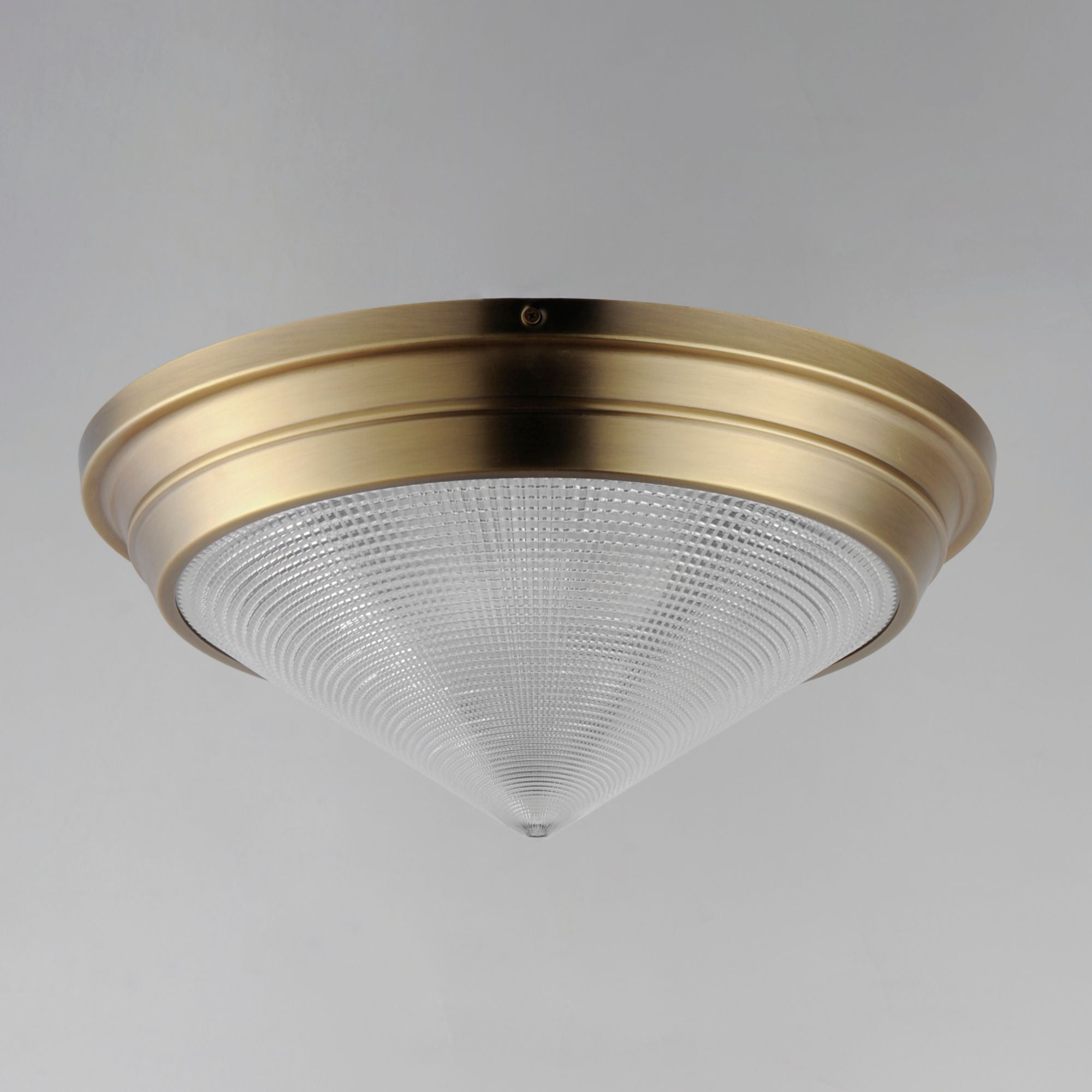 Hargreaves 17" 3-Light Flush Mount, Natural Aged Brass Finish