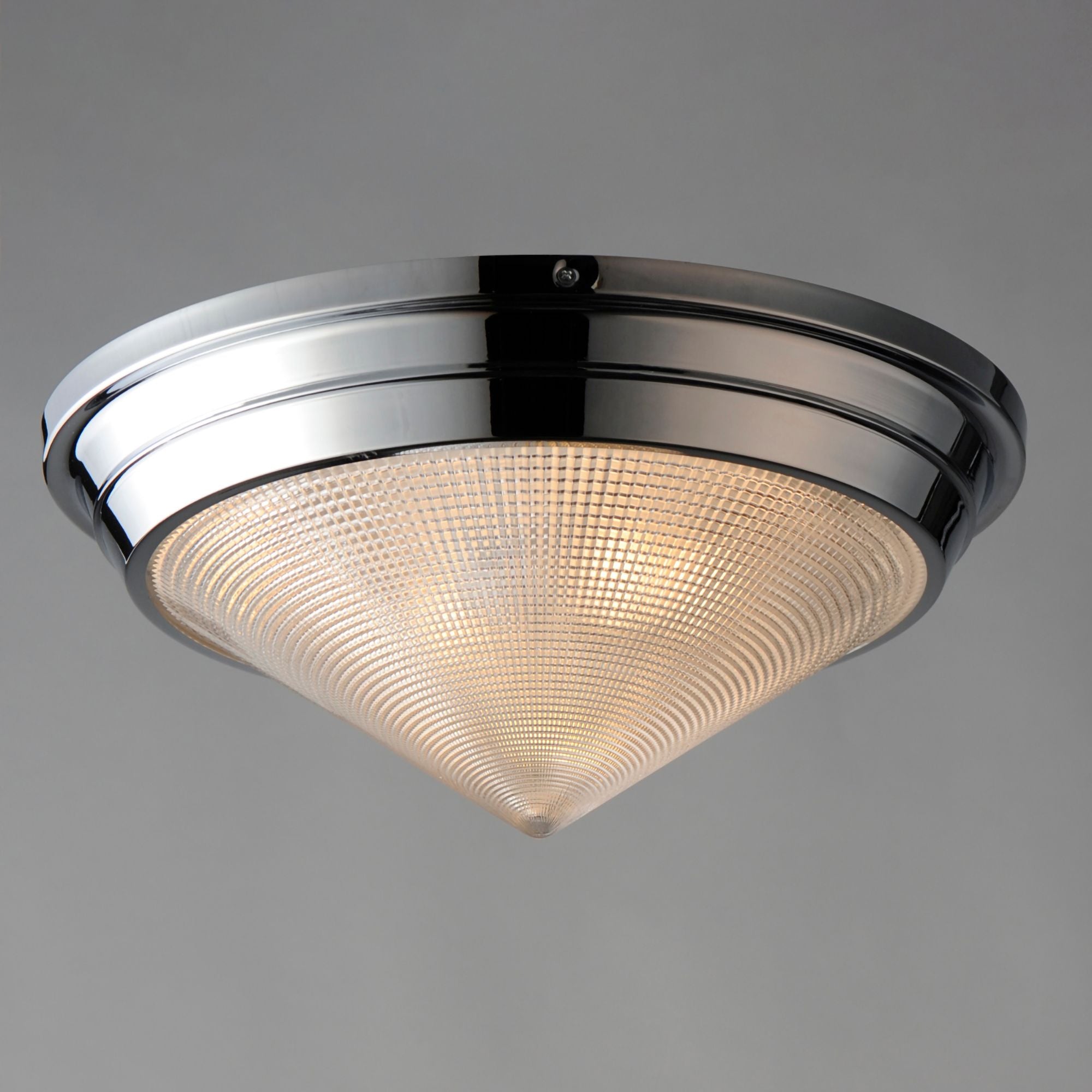 Hargreaves 17" 3-Light Flush Mount, Polished Nickel Finish