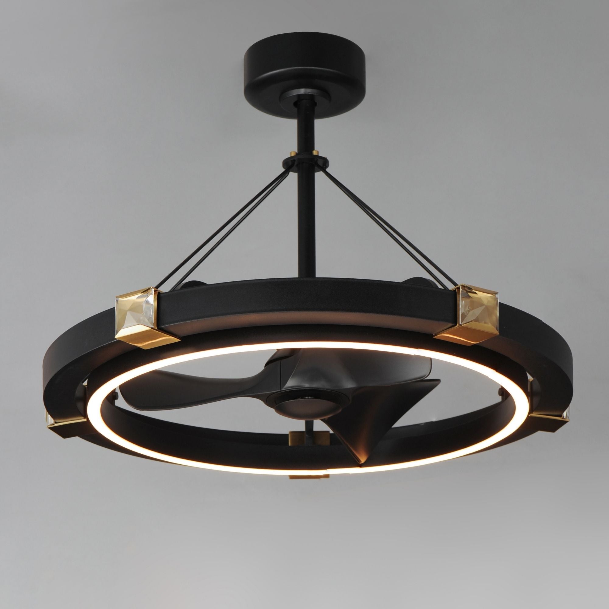 Maxim Lighting - Jewel Wifi-Enabled LED Fandelight 33 Inch Black and Gold Finish | Bees Lighting