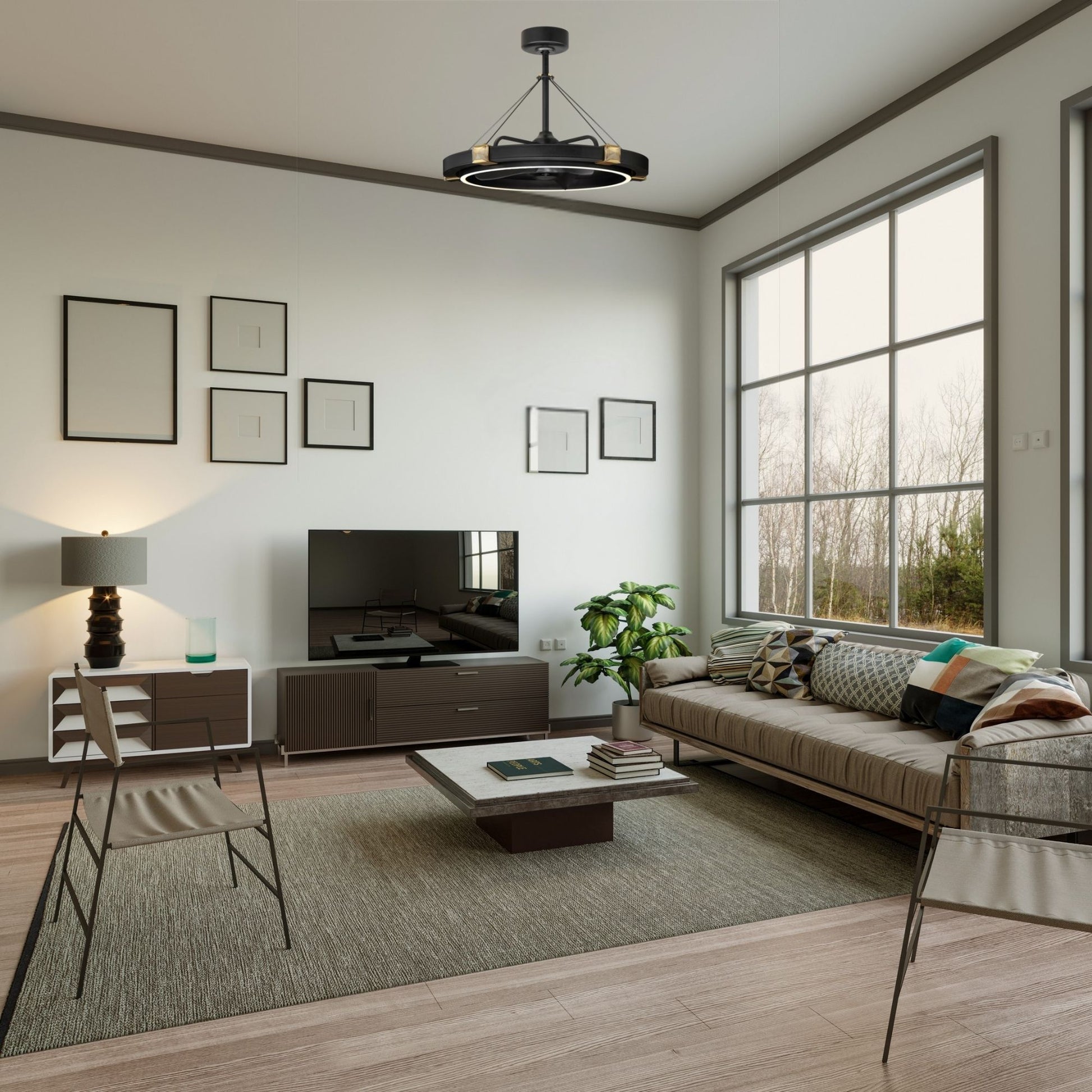 Maxim Lighting - Jewel Wifi-Enabled LED Fandelight 33 Inch Black and Gold Finish | Bees Lighting