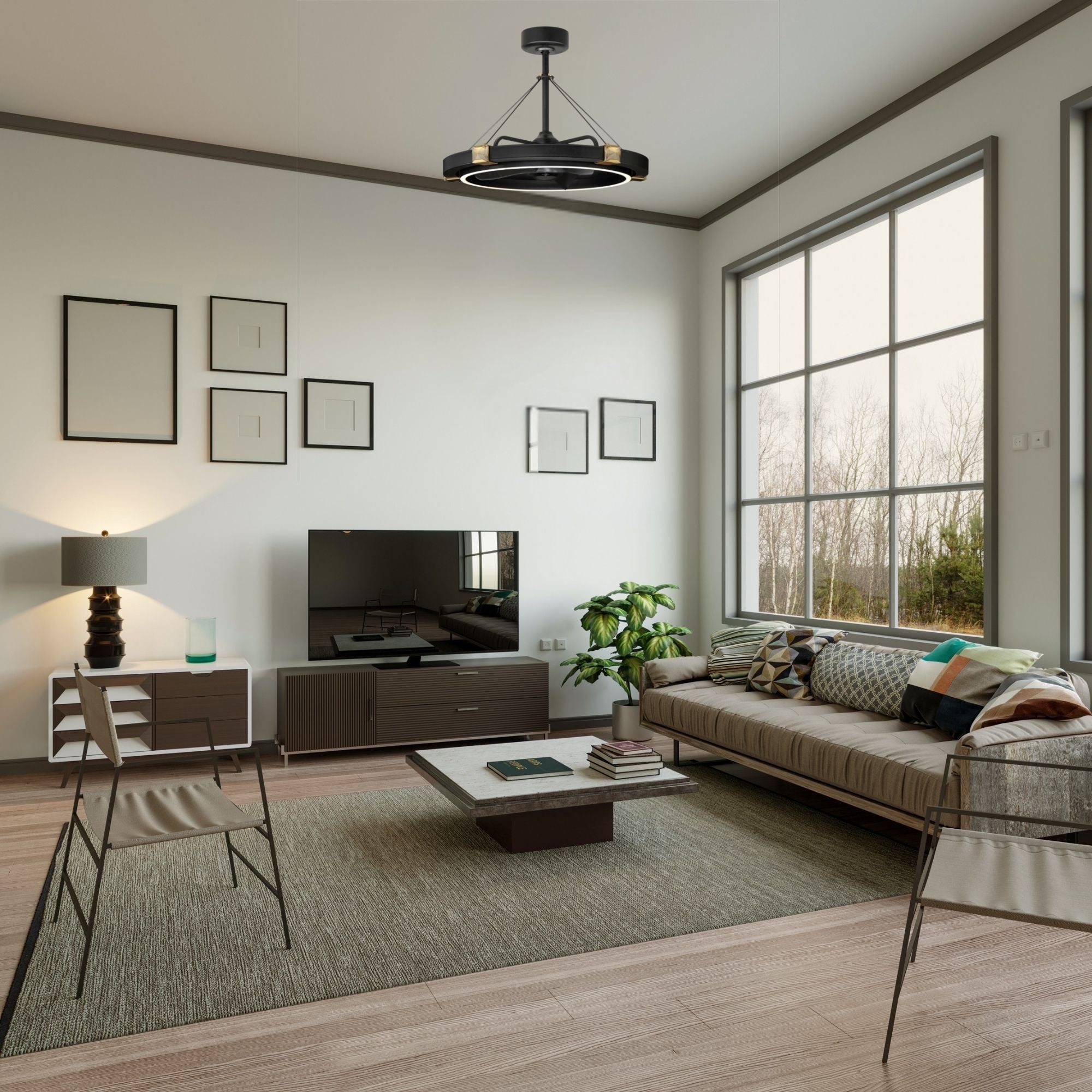 Maxim Lighting - Jewel Wifi-Enabled LED Fandelight 33 Inch Black and Gold Finish | Bees Lighting