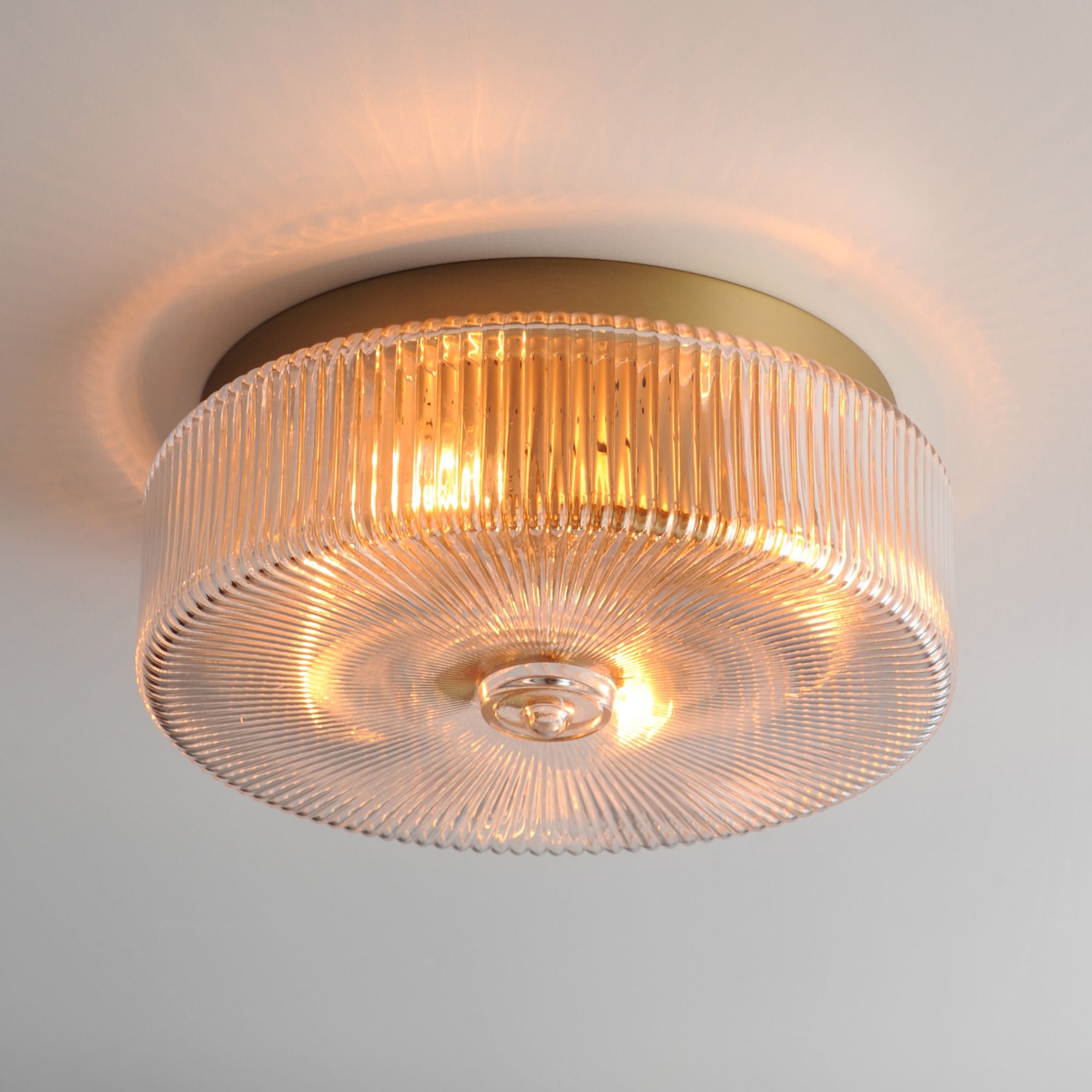 Kasbah 16" 4-Light Flush Mount, Satin Brass Finish