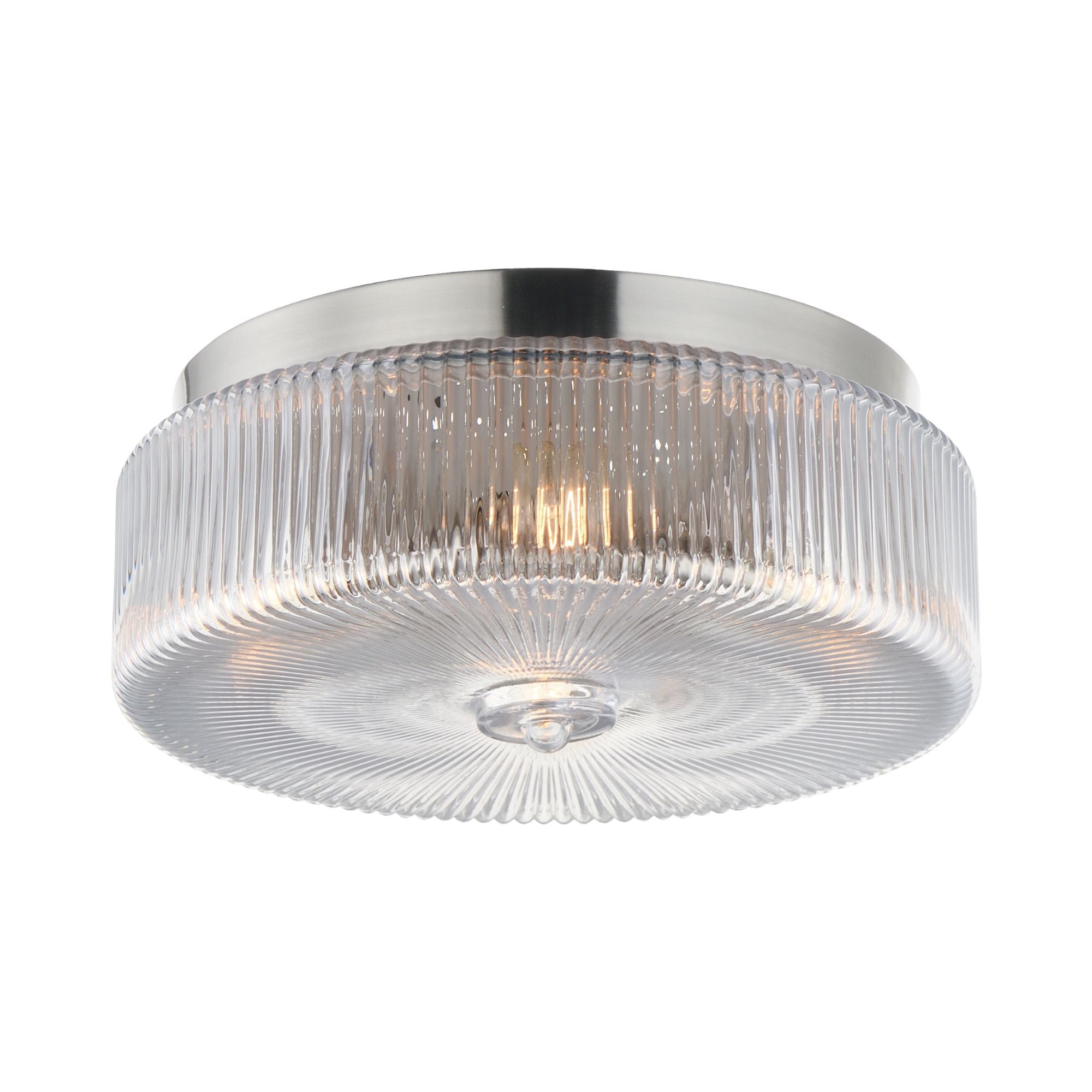 Kasbah 16" 4-Light Flush Mount, Satin Nickel Finish