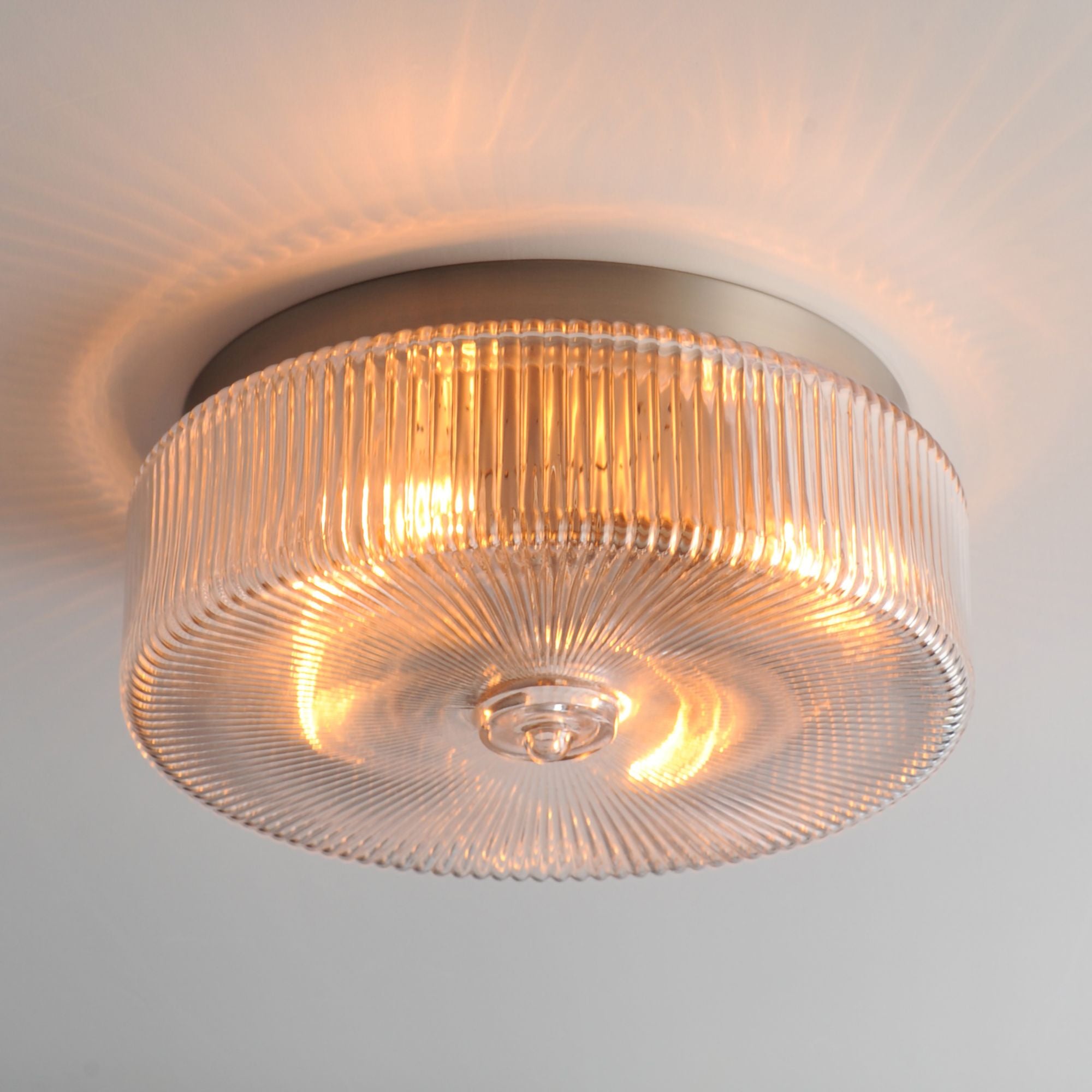 Kasbah 16" 4-Light Flush Mount, Satin Nickel Finish