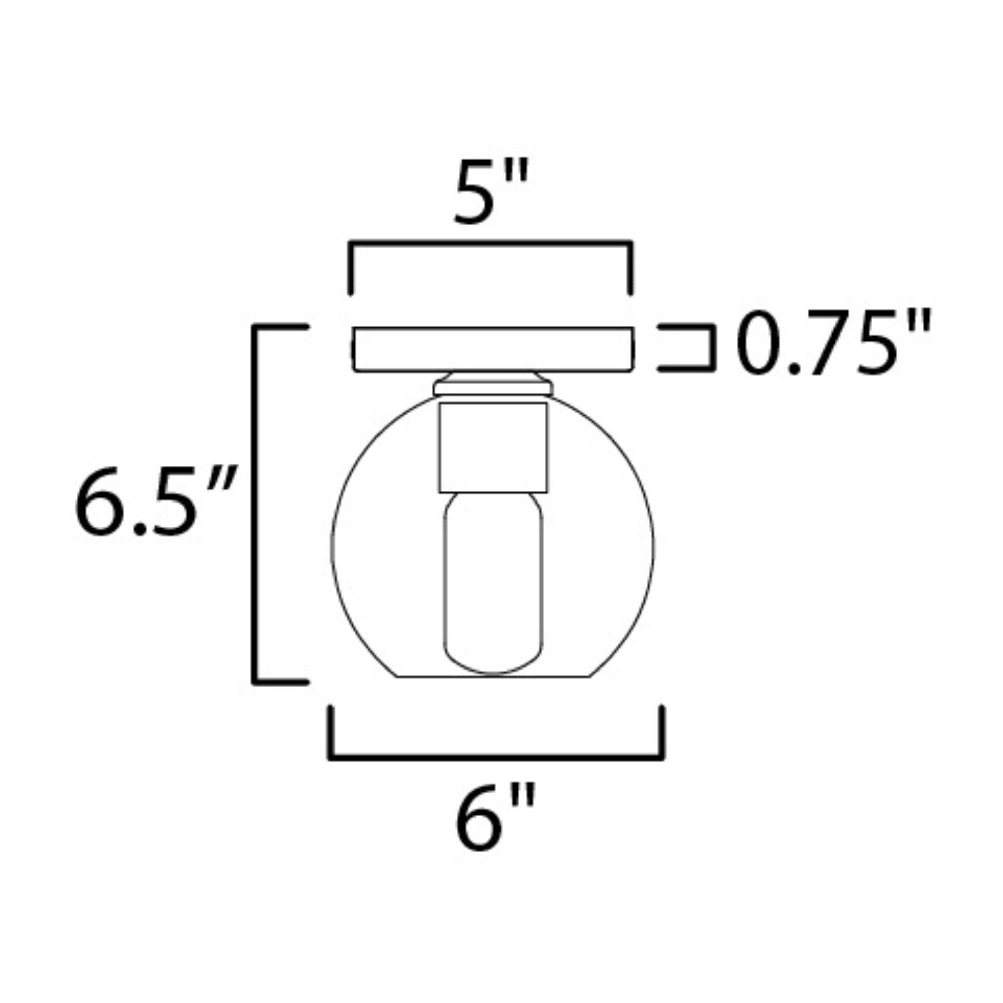 Knox 7" Flush Mount, Black Finish