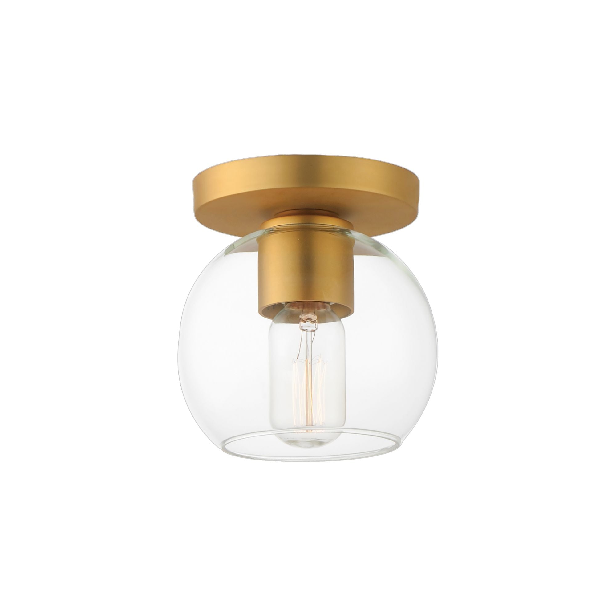 Knox 7" Flush Mount, Natural Aged Brass Finish