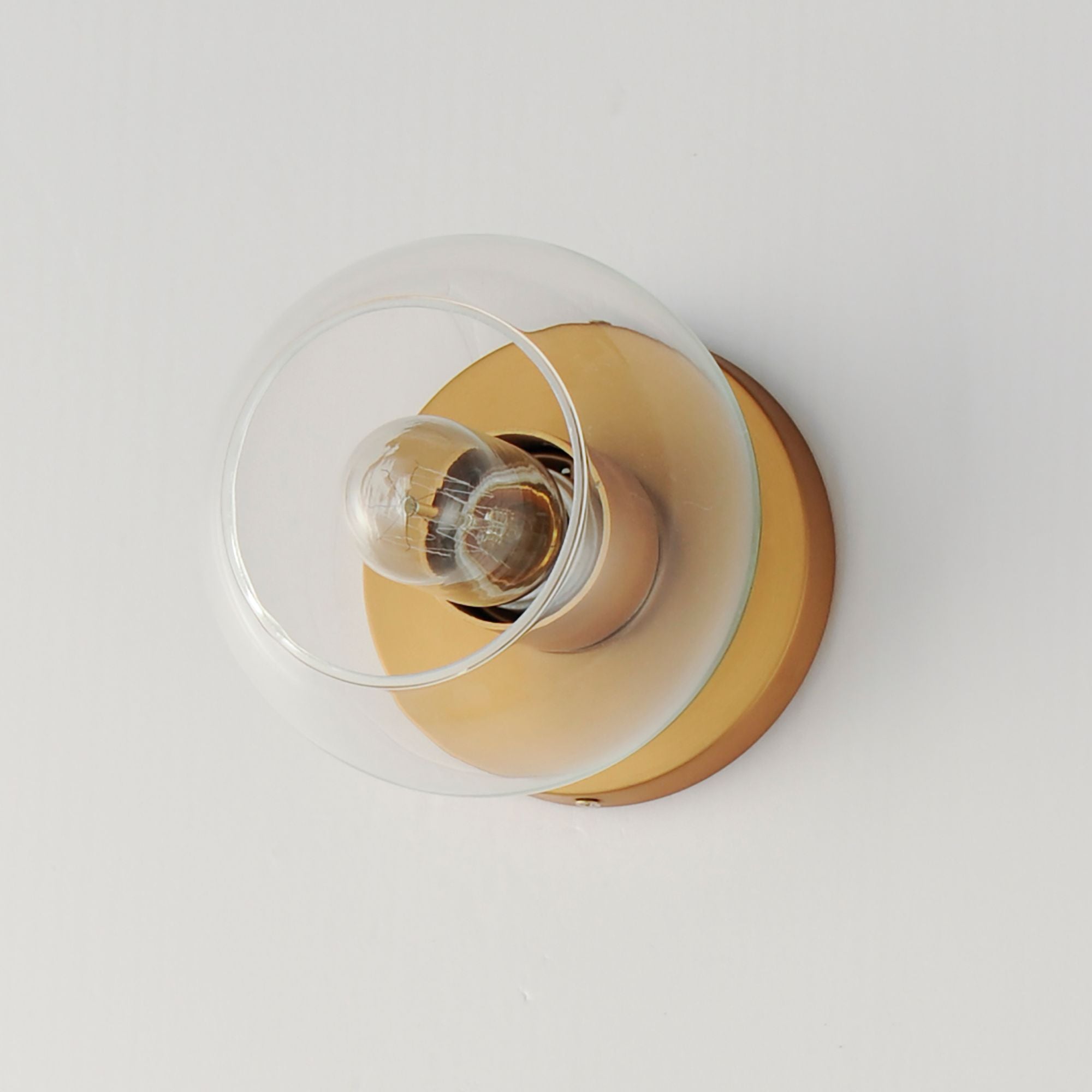 Knox 7" Flush Mount, Natural Aged Brass Finish