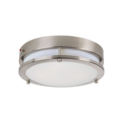 Linear LED 12" LED Flush Mount Light, Nickel Finish