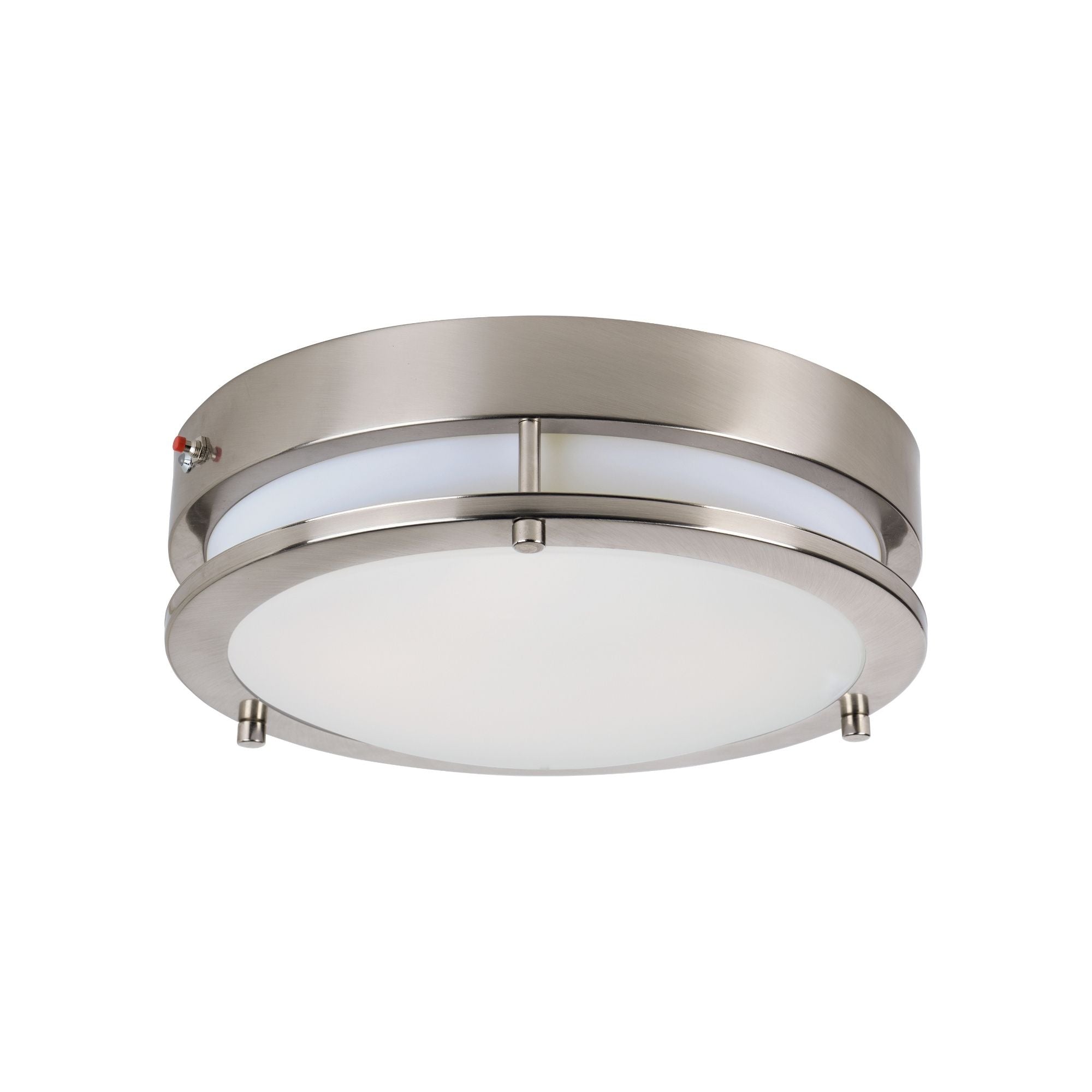 Linear LED 12" LED Flush Mount Light, Nickel Finish