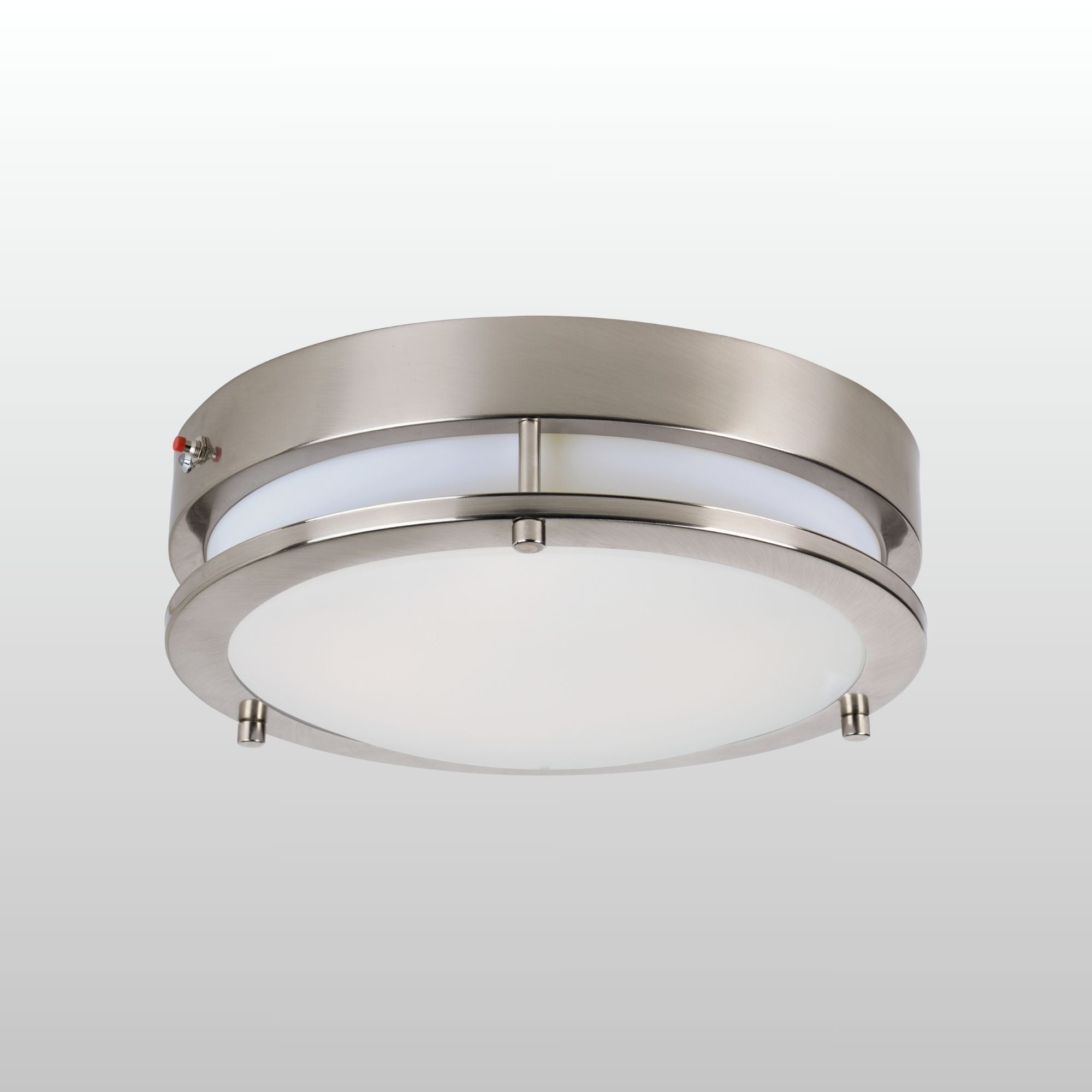 Linear LED 12" LED Flush Mount Light, Nickel Finish