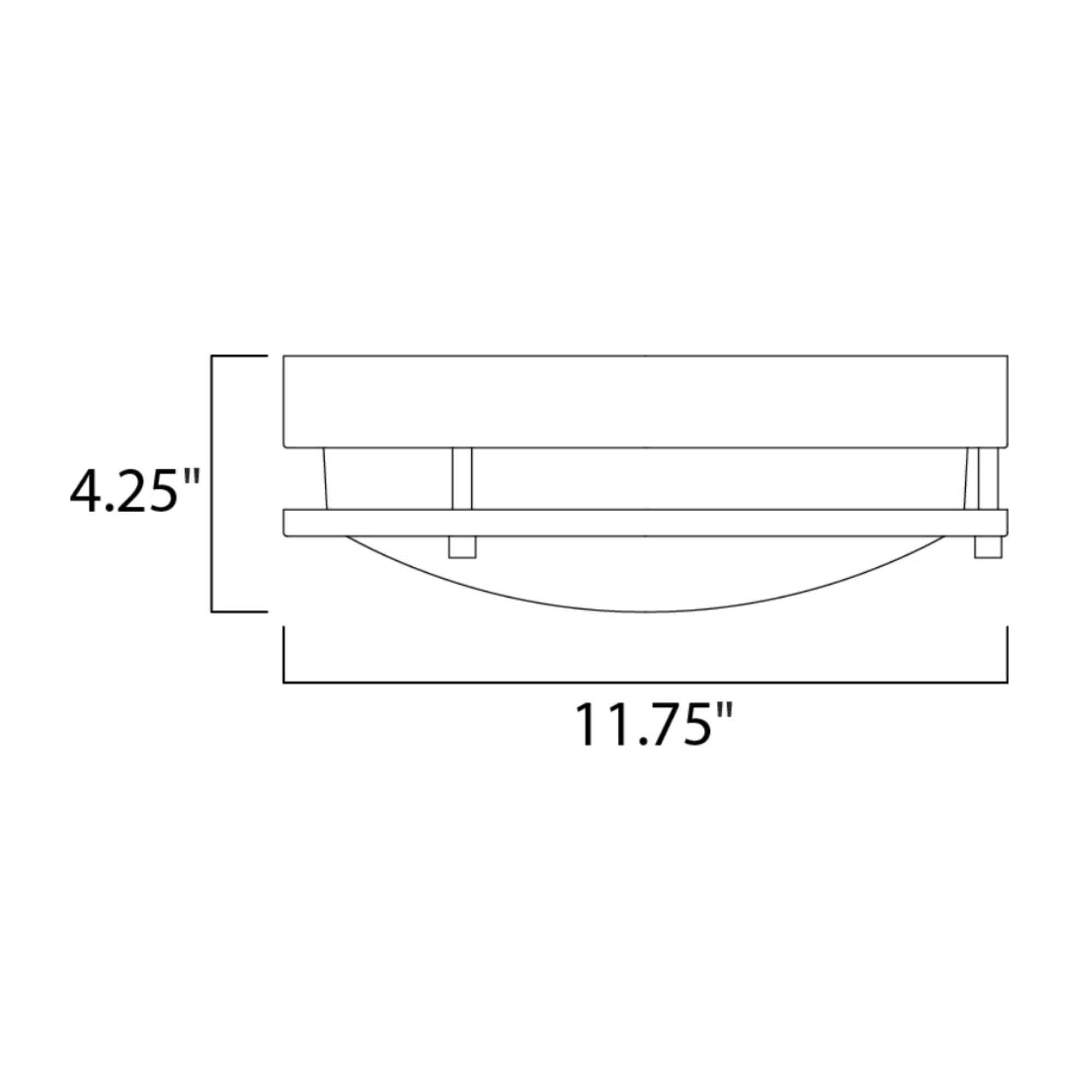Linear LED 12" LED Flush Mount Light, Nickel Finish
