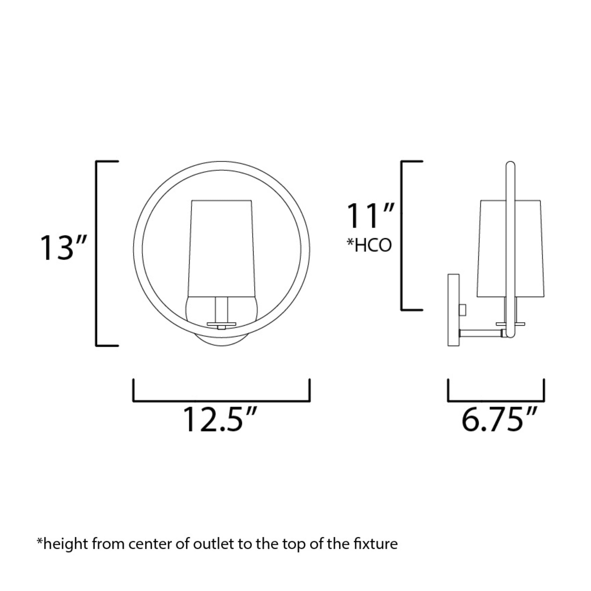 Meridian 13" Semi-Flush Mount, Natural Aged Brass Finish