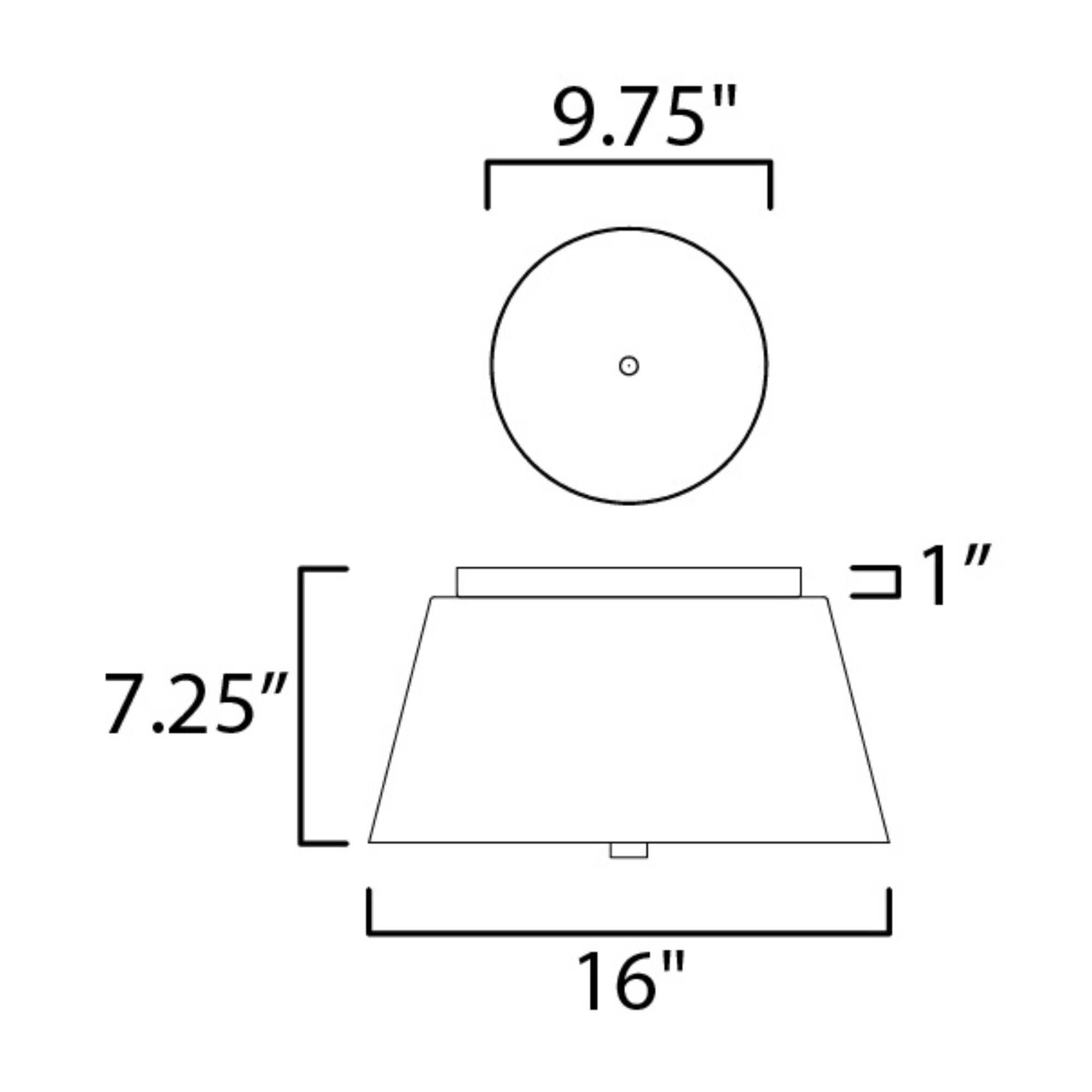 Miles 16" LED Flush Mount, Black & Aged Brass Finish