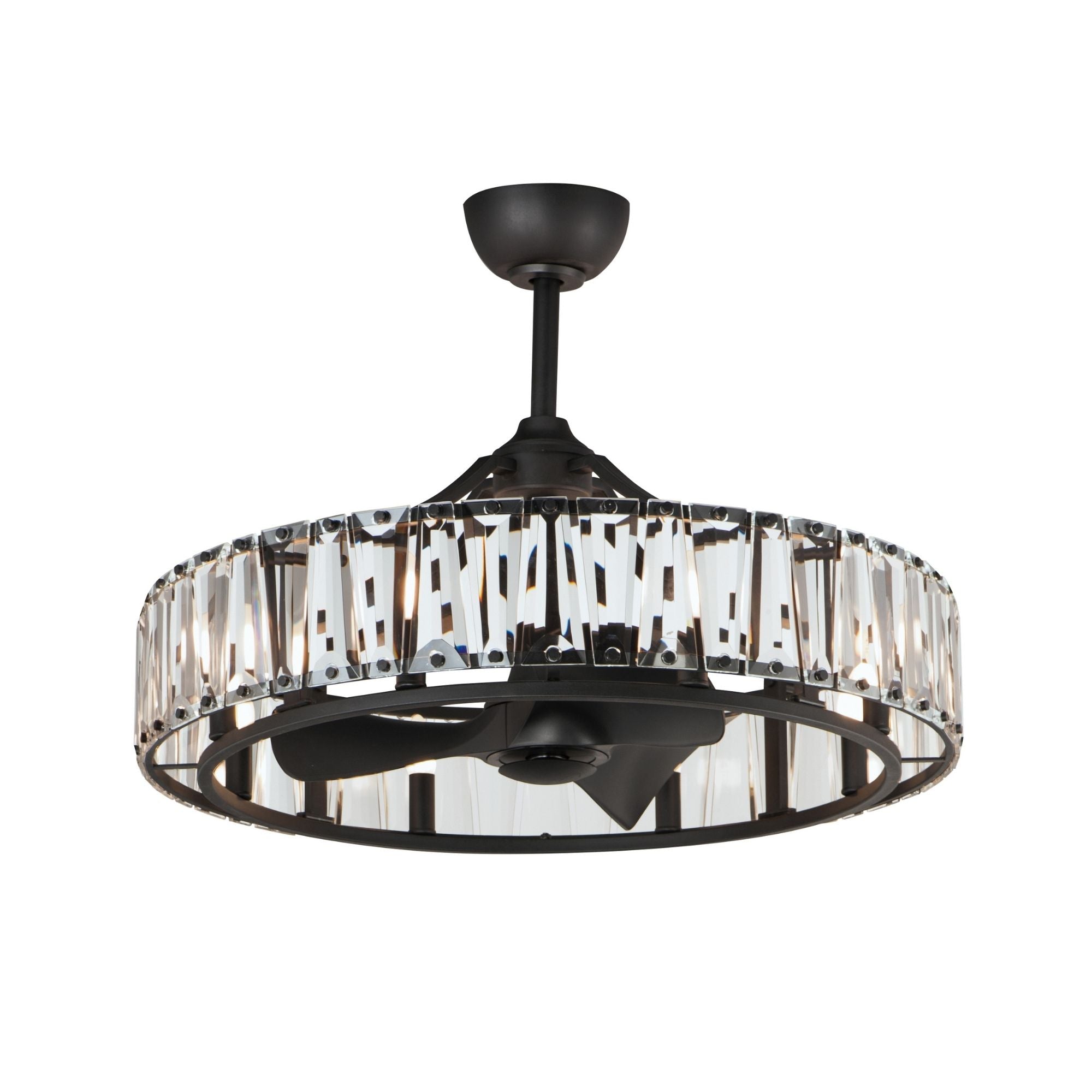 Odeon 8-Light Wifi-Enabled LED Fandelight 33 Inch Black Finish