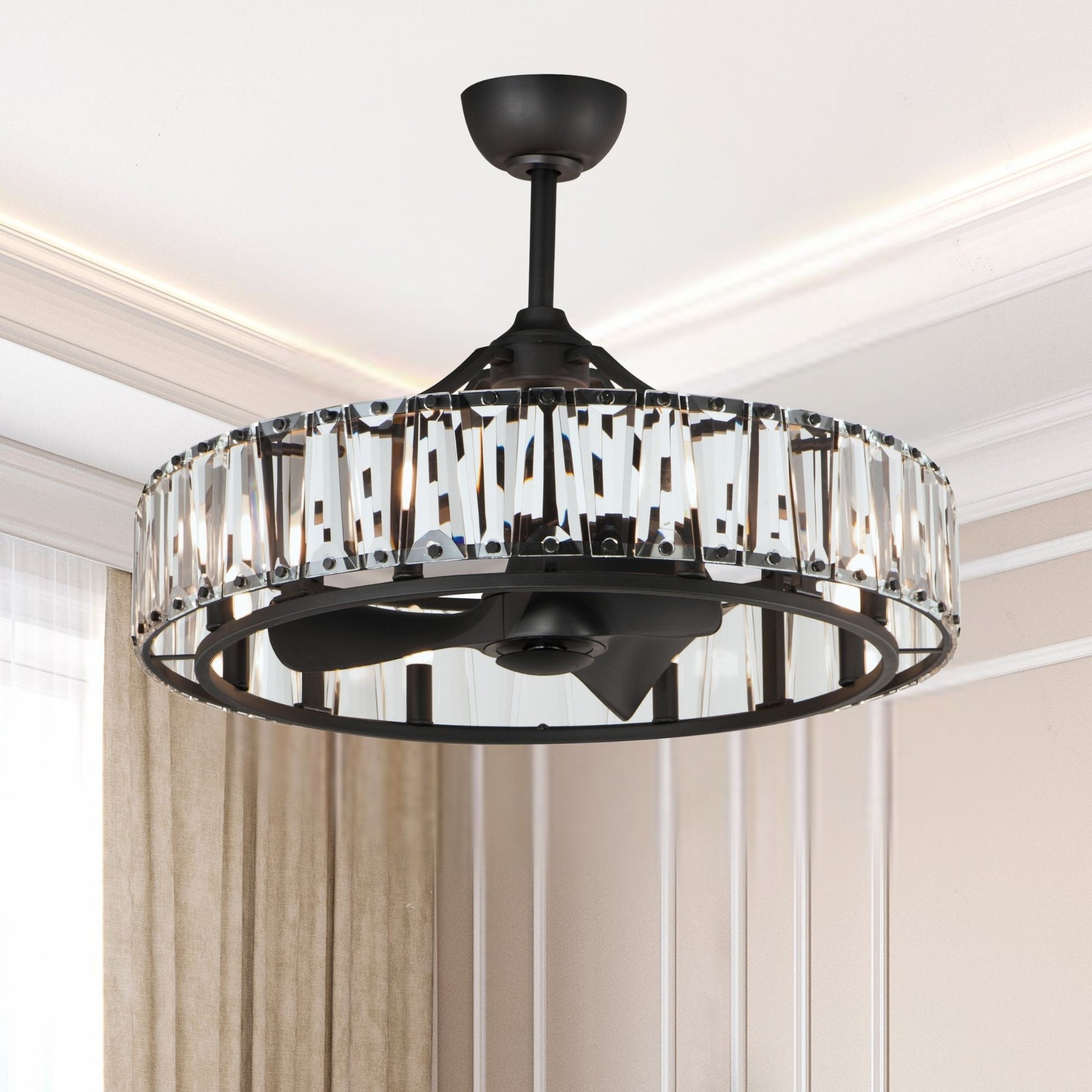 Maxim Lighting - Odeon 8-Light Wifi-Enabled LED Fandelight 33 Inch Black Finish | Bees Lighting