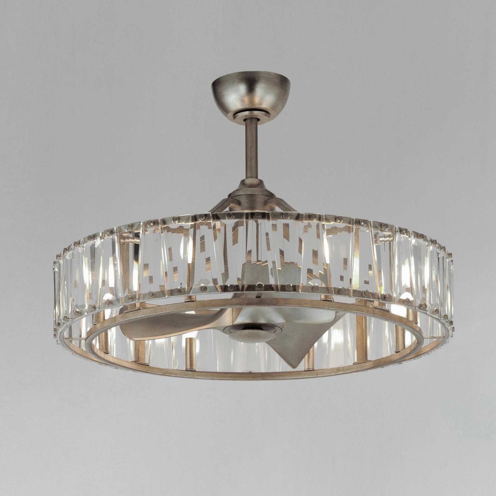 Maxim Lighting - Odeon 8-Light Wifi-Enabled LED Fandelight 33 Inch Golden Silver Finish | Bees Lighting