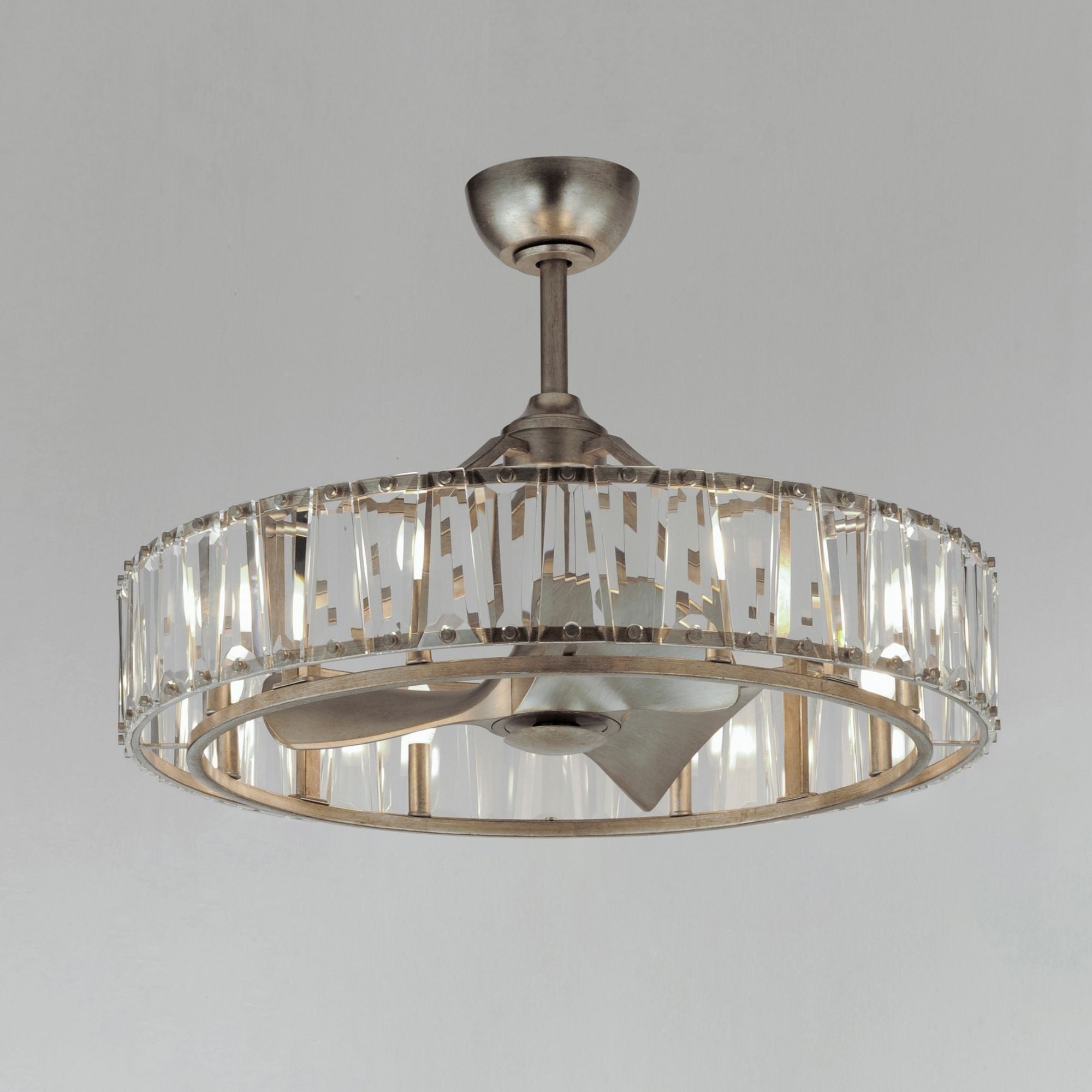 Maxim Lighting - Odeon 8-Light Wifi-Enabled LED Fandelight 33 Inch Golden Silver Finish | Bees Lighting