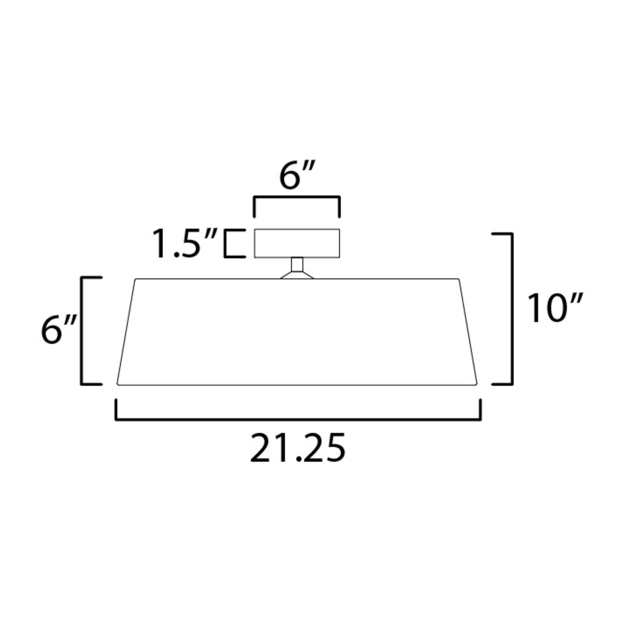 Paramount 21" LED Flush Mount, Black Finish