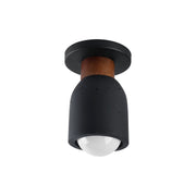 Pompeii 8" Flush Mount, Lava / Black Finish